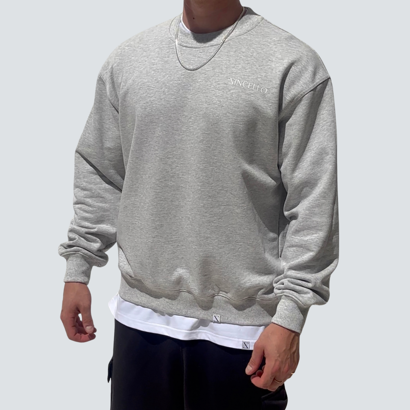 Zincello Foundry Heavyweight Sweatshirt - Grey with White Print