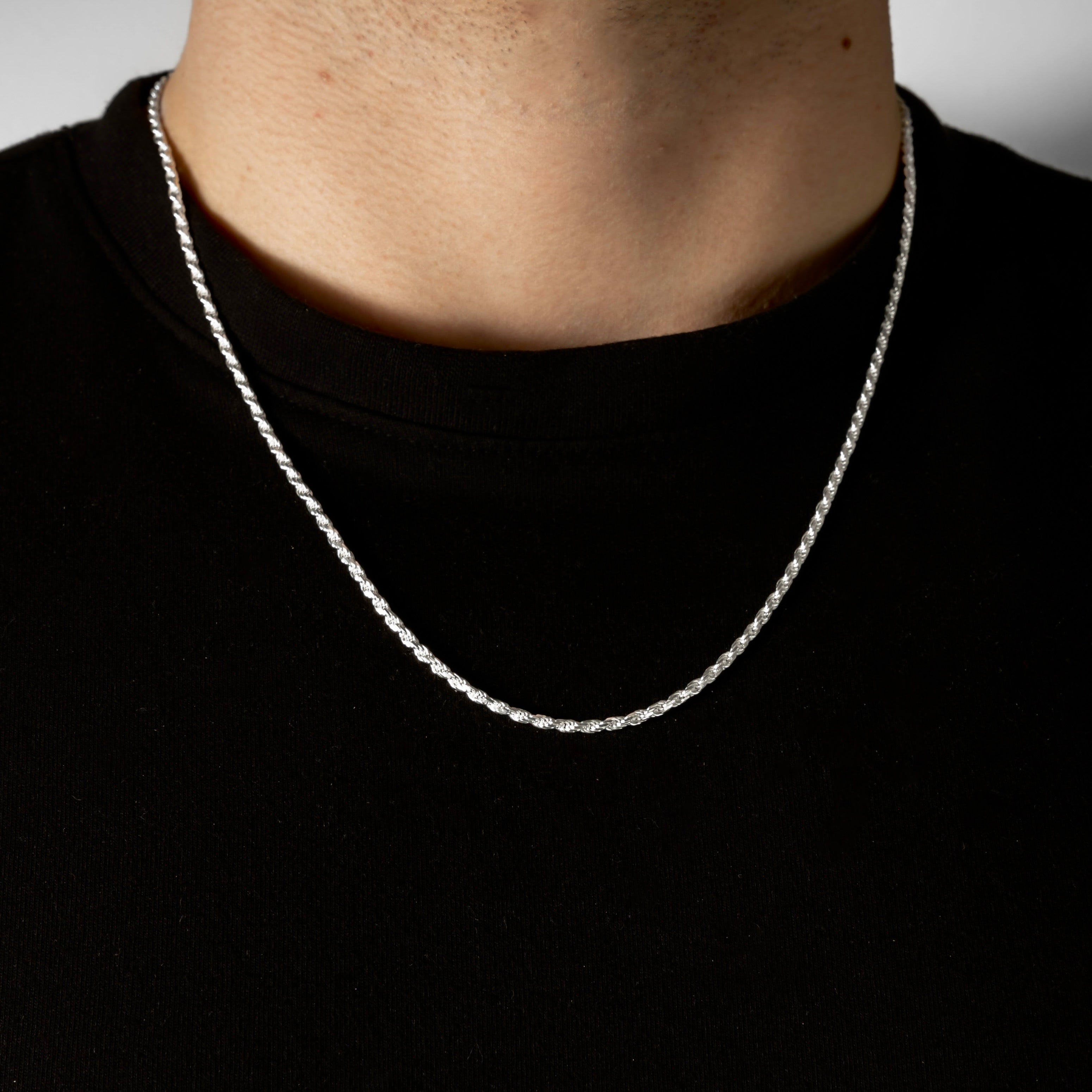 925 Sterling Silber 2.2mm Rope Kette