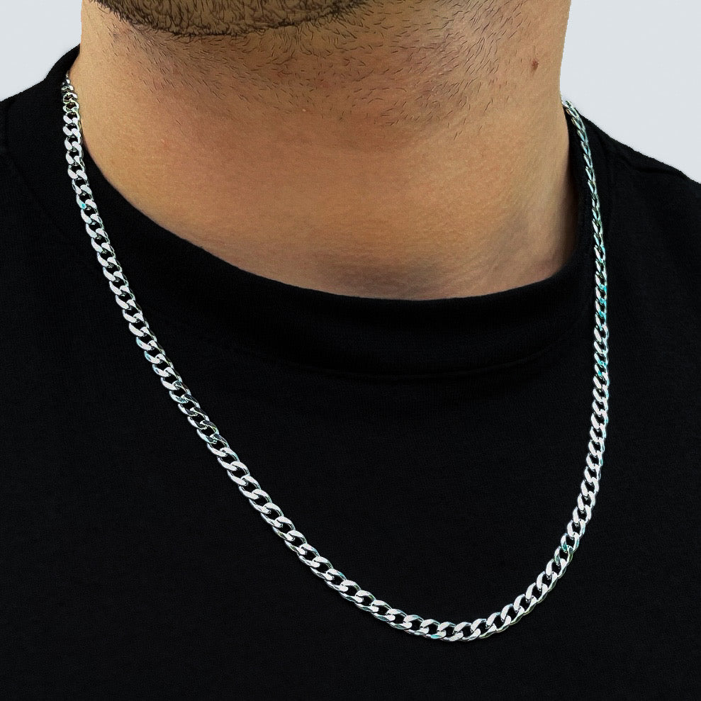 925 Sterling Silber 4.2mm Curb Kette