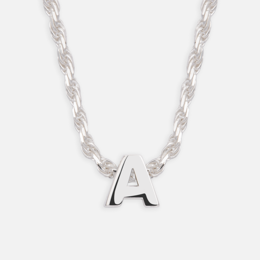 925 Sterling Silver Initial Letter Pendants