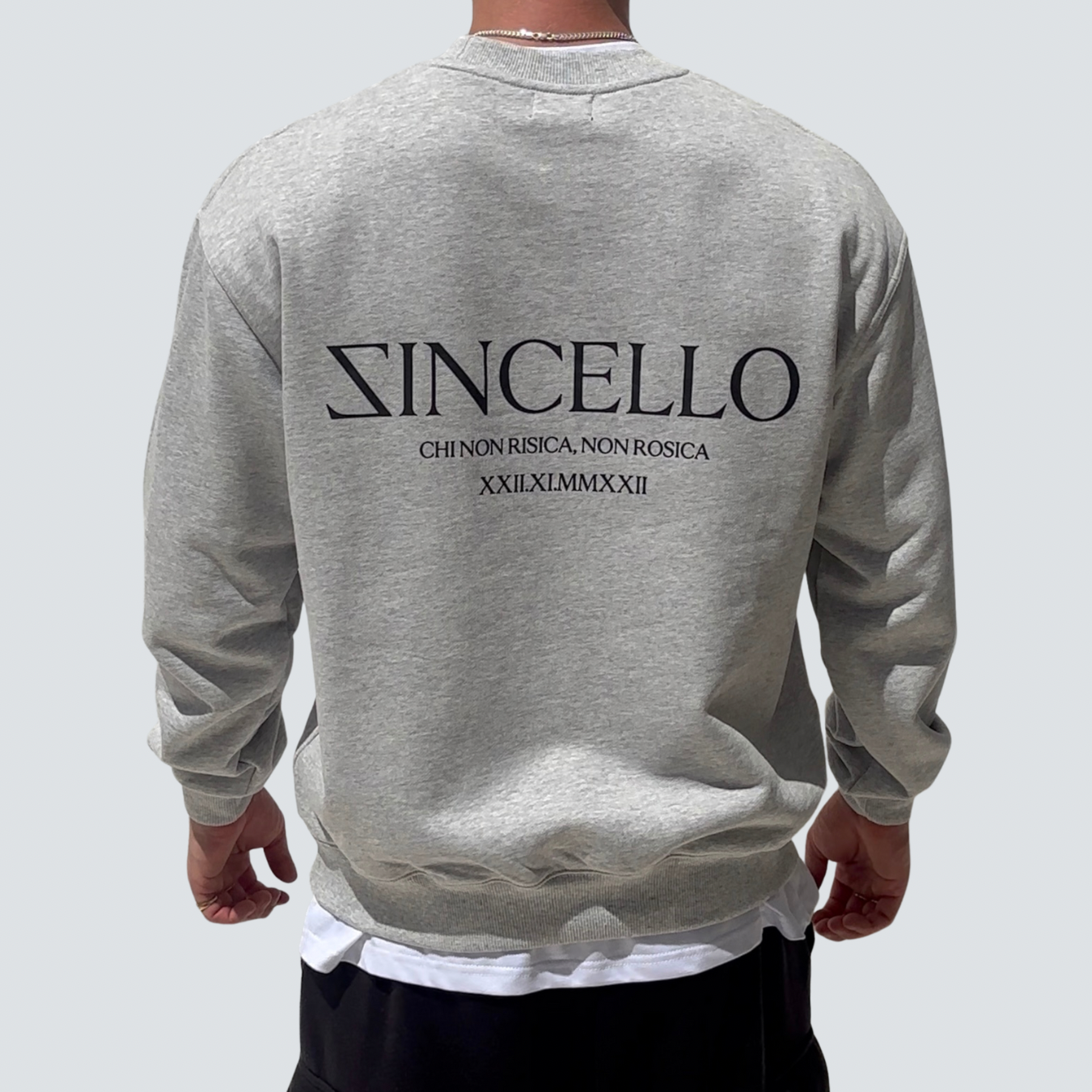 Zincello Foundry Heavyweight Sweatshirt - Grey with Black Print