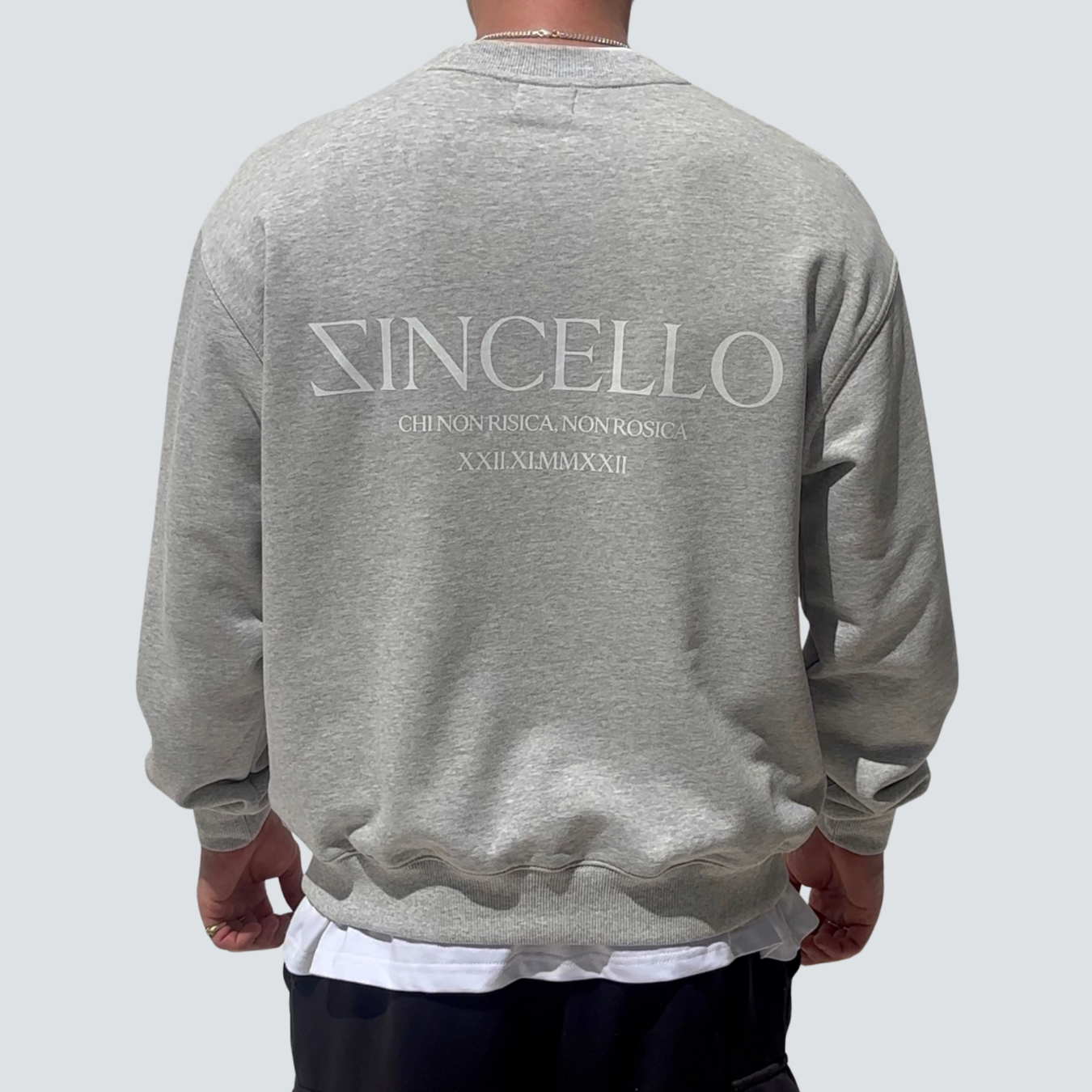 Zincello Foundry Heavyweight Sweatshirt - Grey with White Print