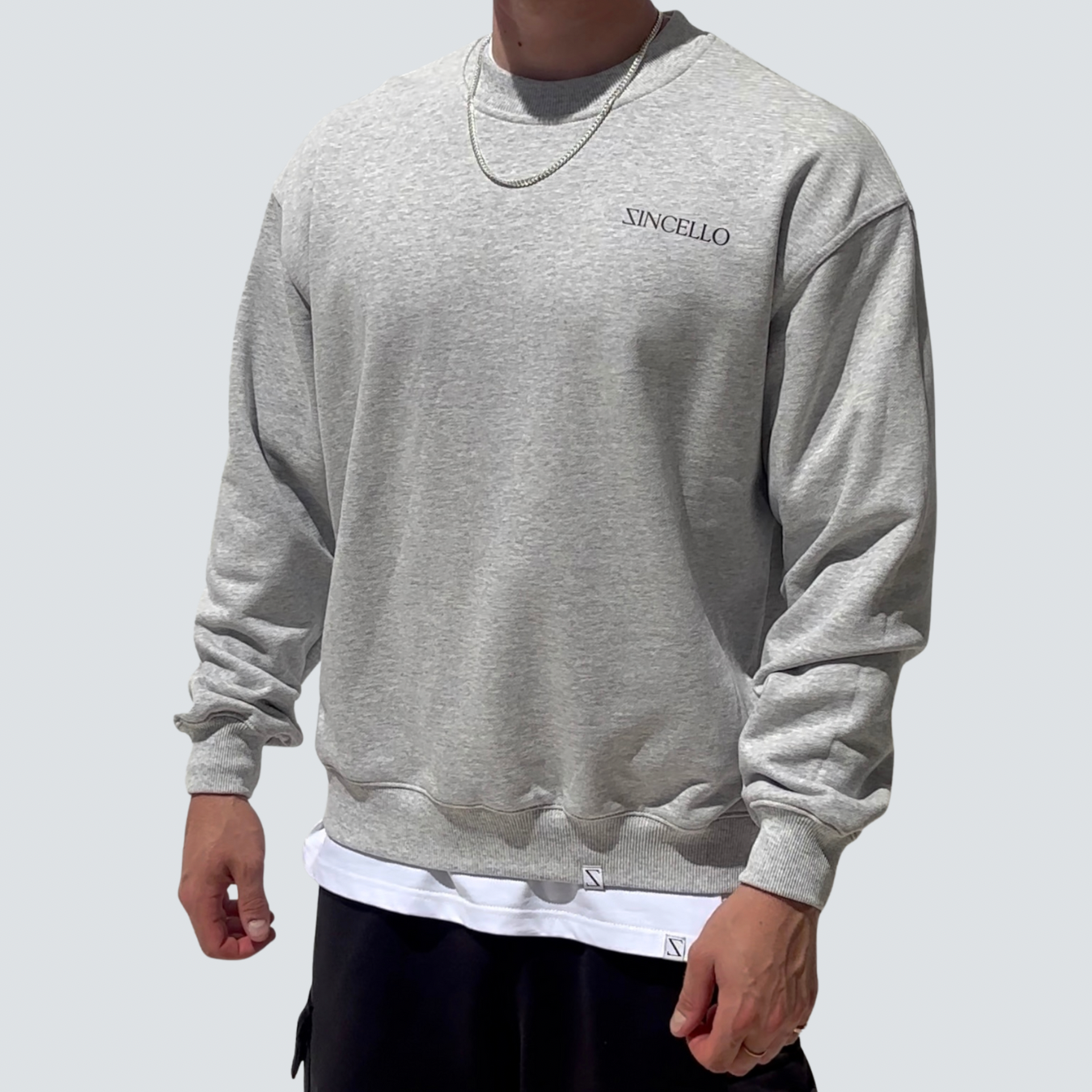 Zincello Foundry Heavyweight Sweatshirt - Grey with Black Print