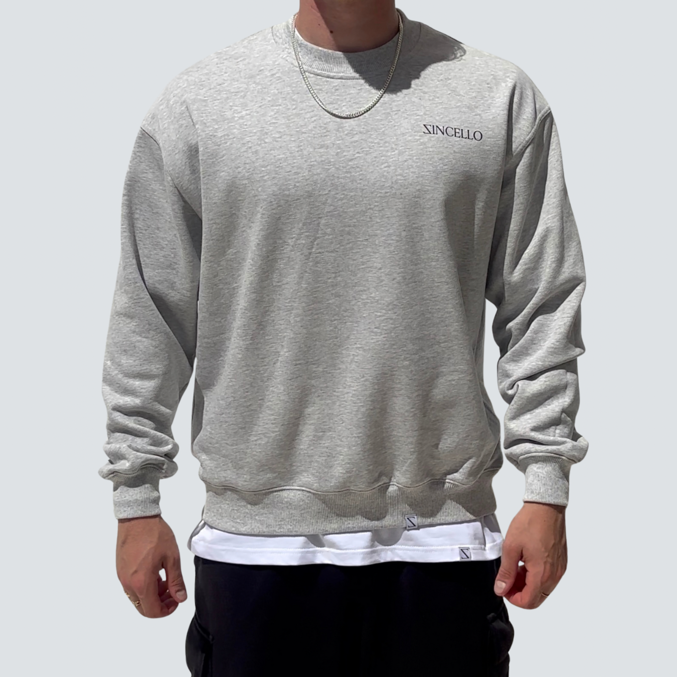 Zincello Foundry Heavyweight Sweatshirt - Grey with Black Print