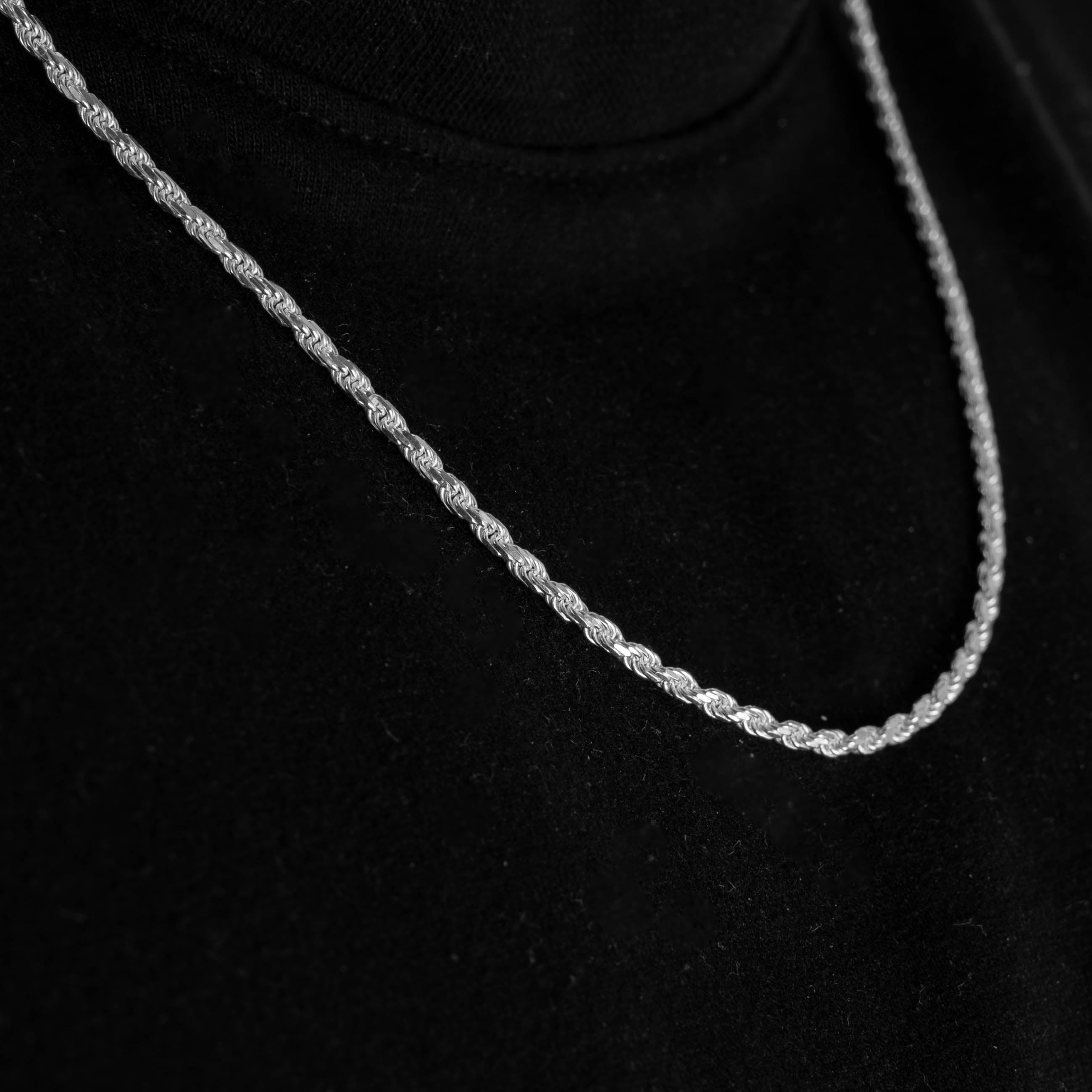 925 Sterling Silber 2.2mm Rope Kette