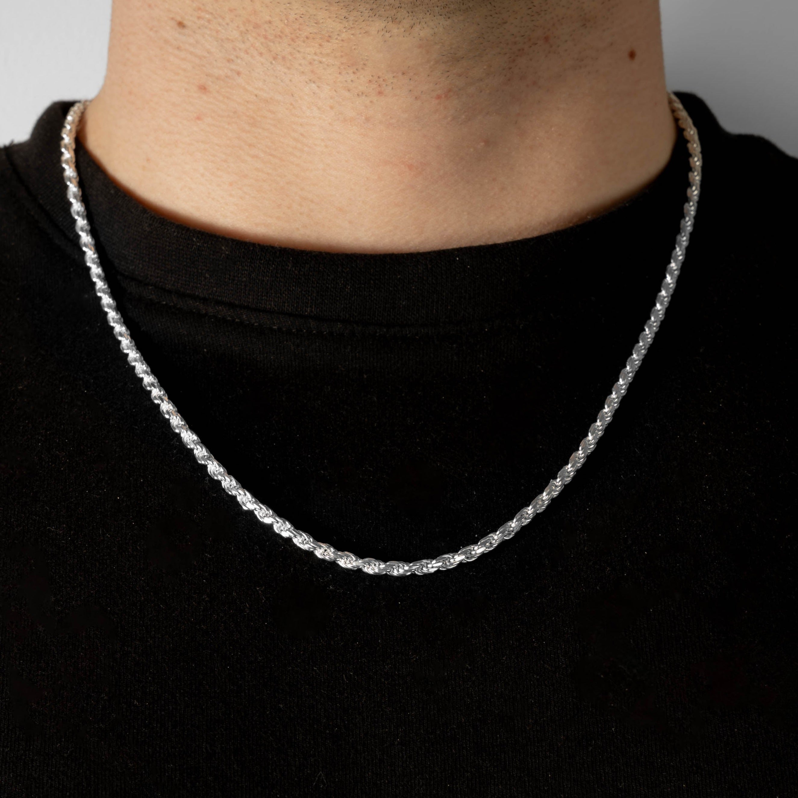 925 Sterling Silber 3.1mm Rope Kette