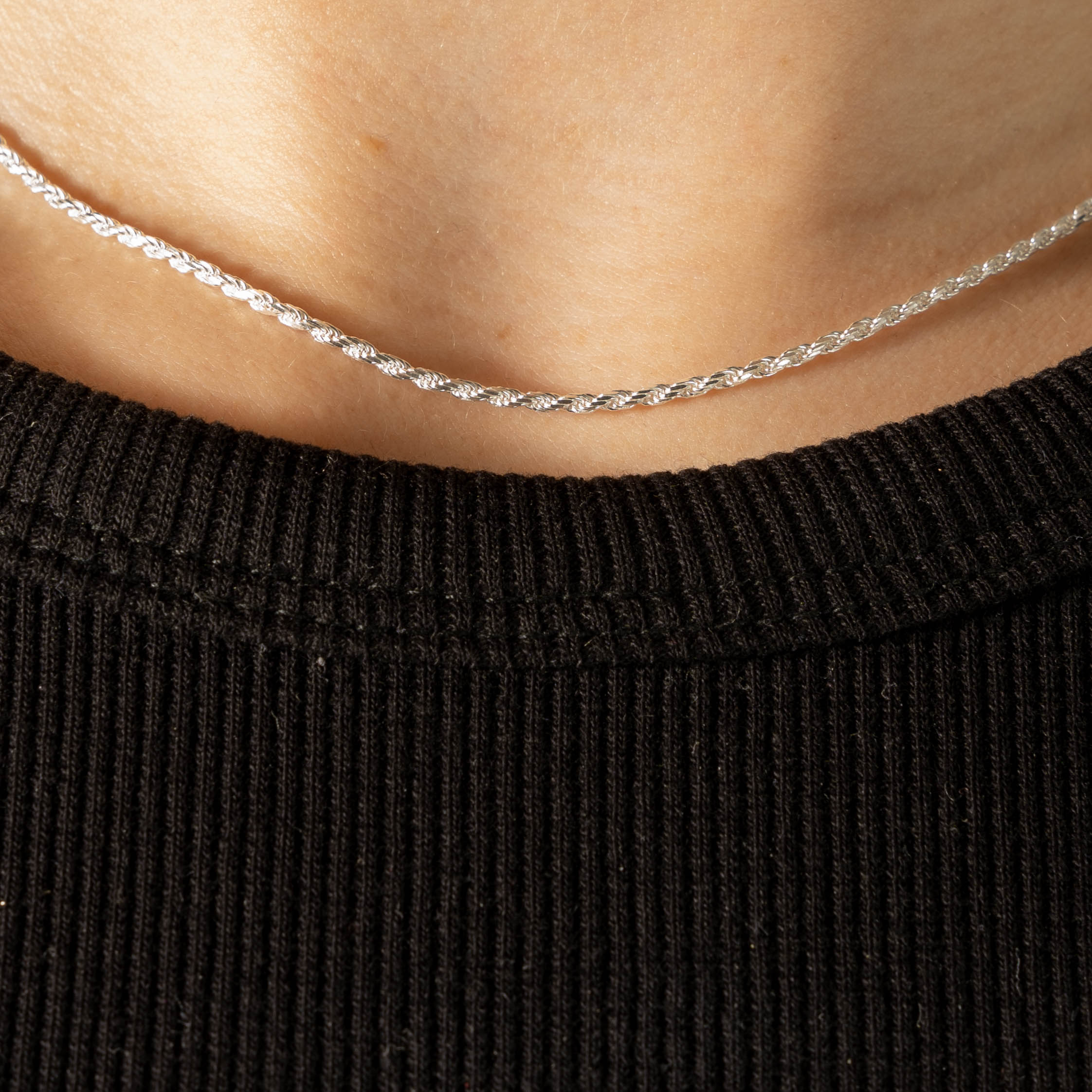 925 Sterling Silber 1.6mm Rope Kette
