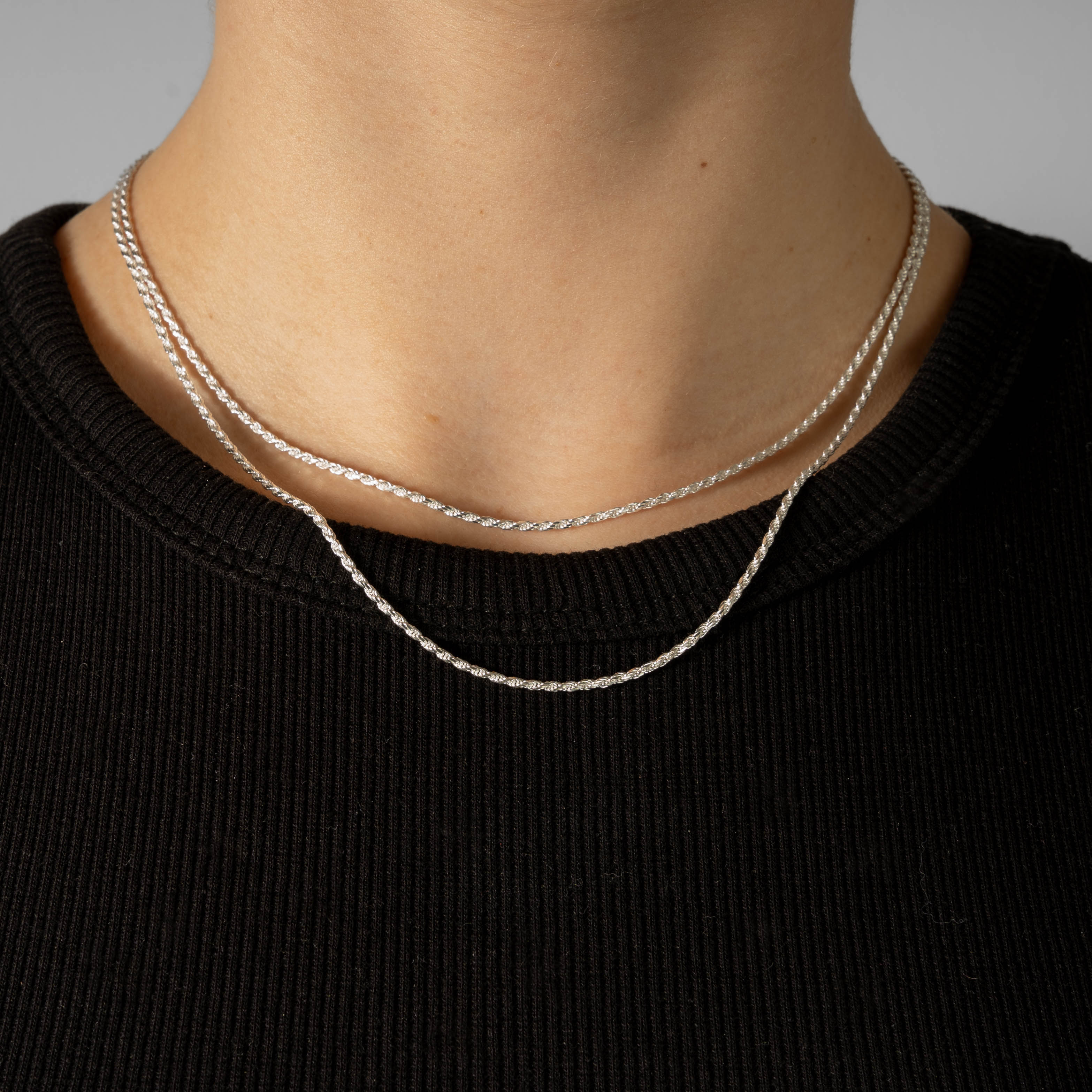 925 Sterling Silber 1.6mm Rope Kette