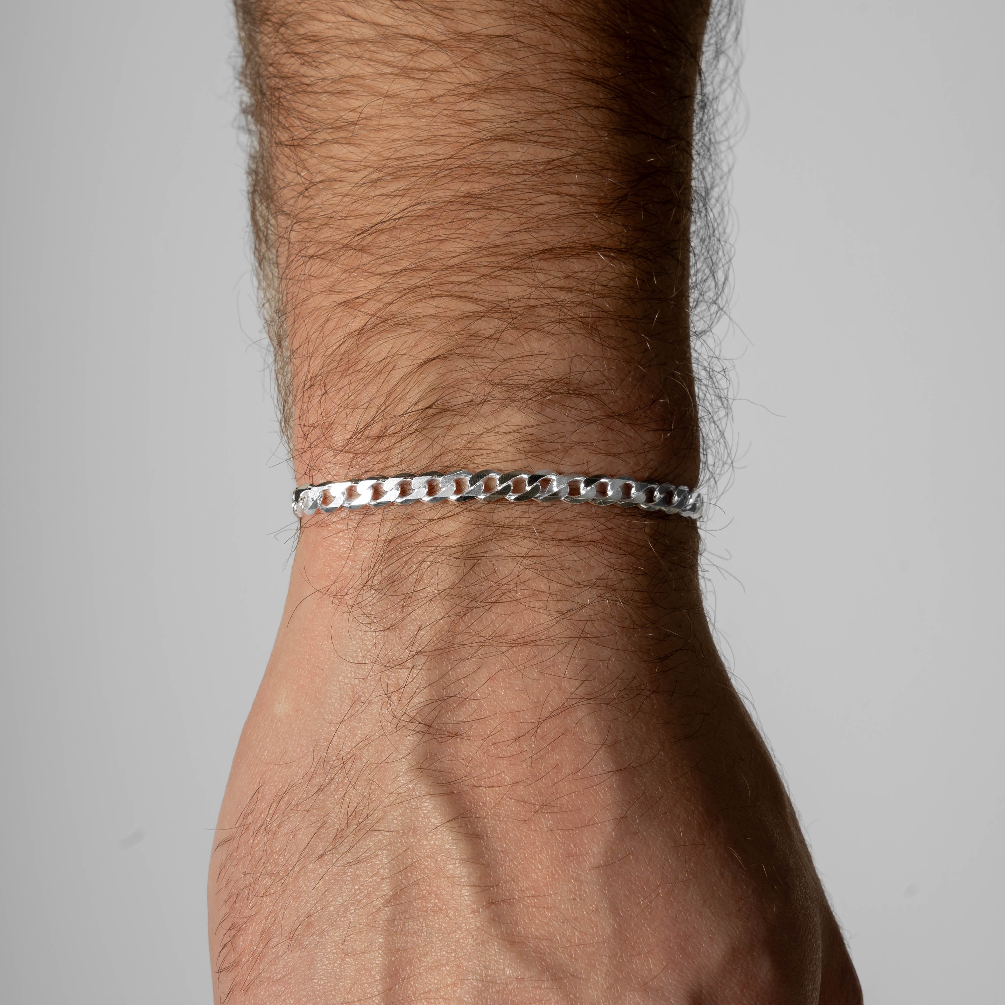 925 Sterling Silver 4.2mm Curb Bracelet