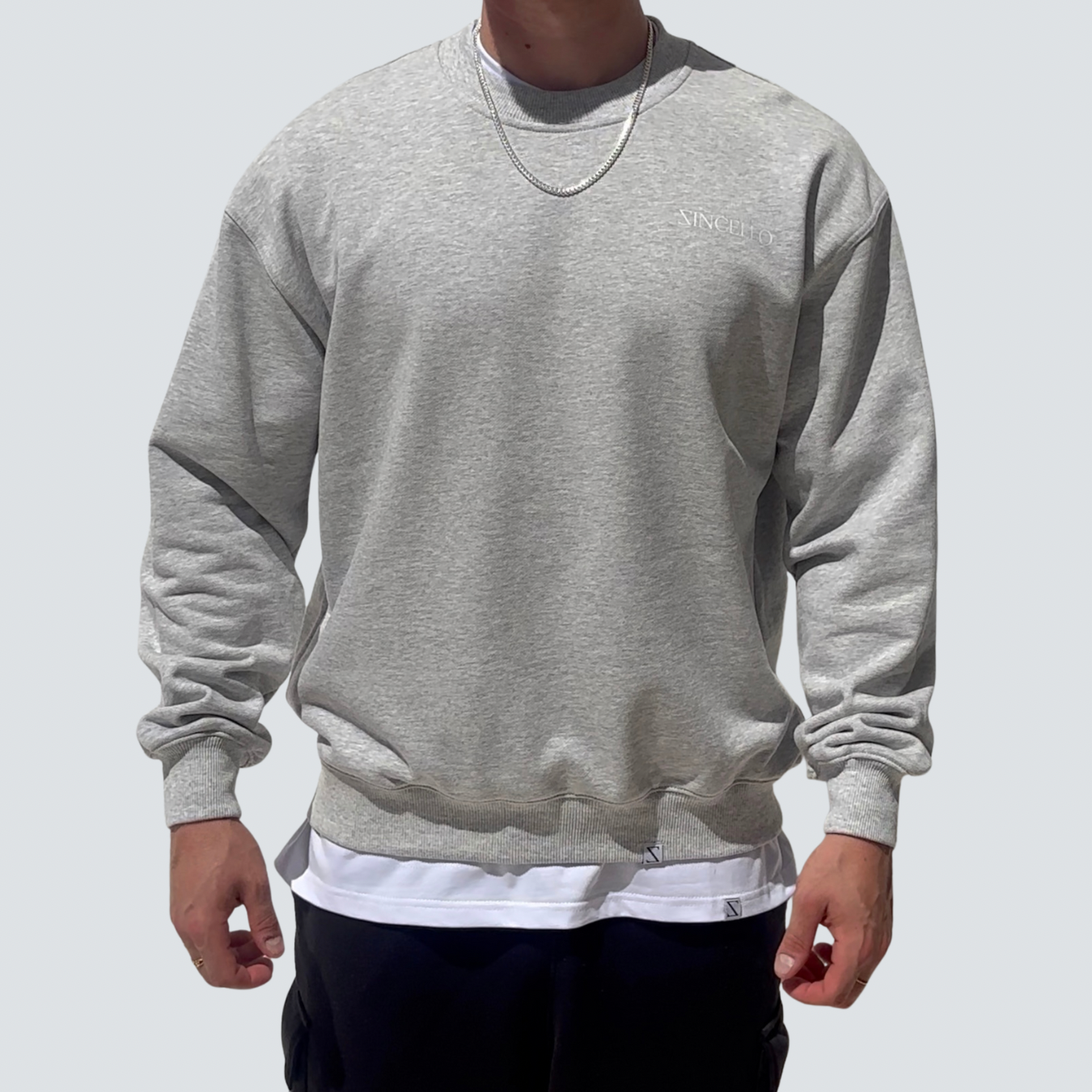 Zincello Foundry Heavyweight Sweatshirt - Grey with White Print