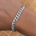 925 Sterling Silber 7.7mm Cuban Armband