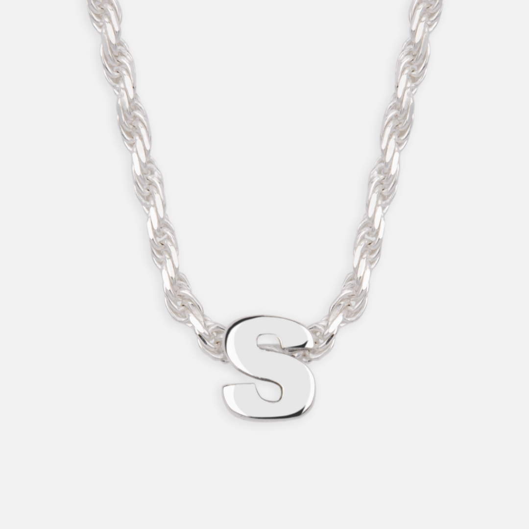 925 Sterling Silver Initial Letter Pendants