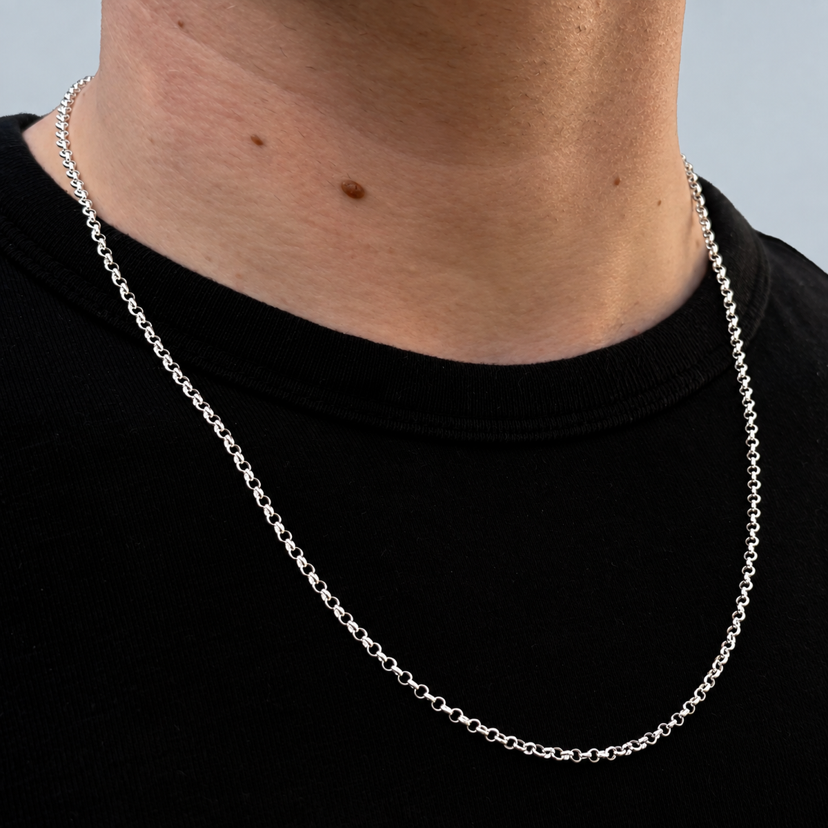 925 Sterling Silver 2.5mm Belcher Chain