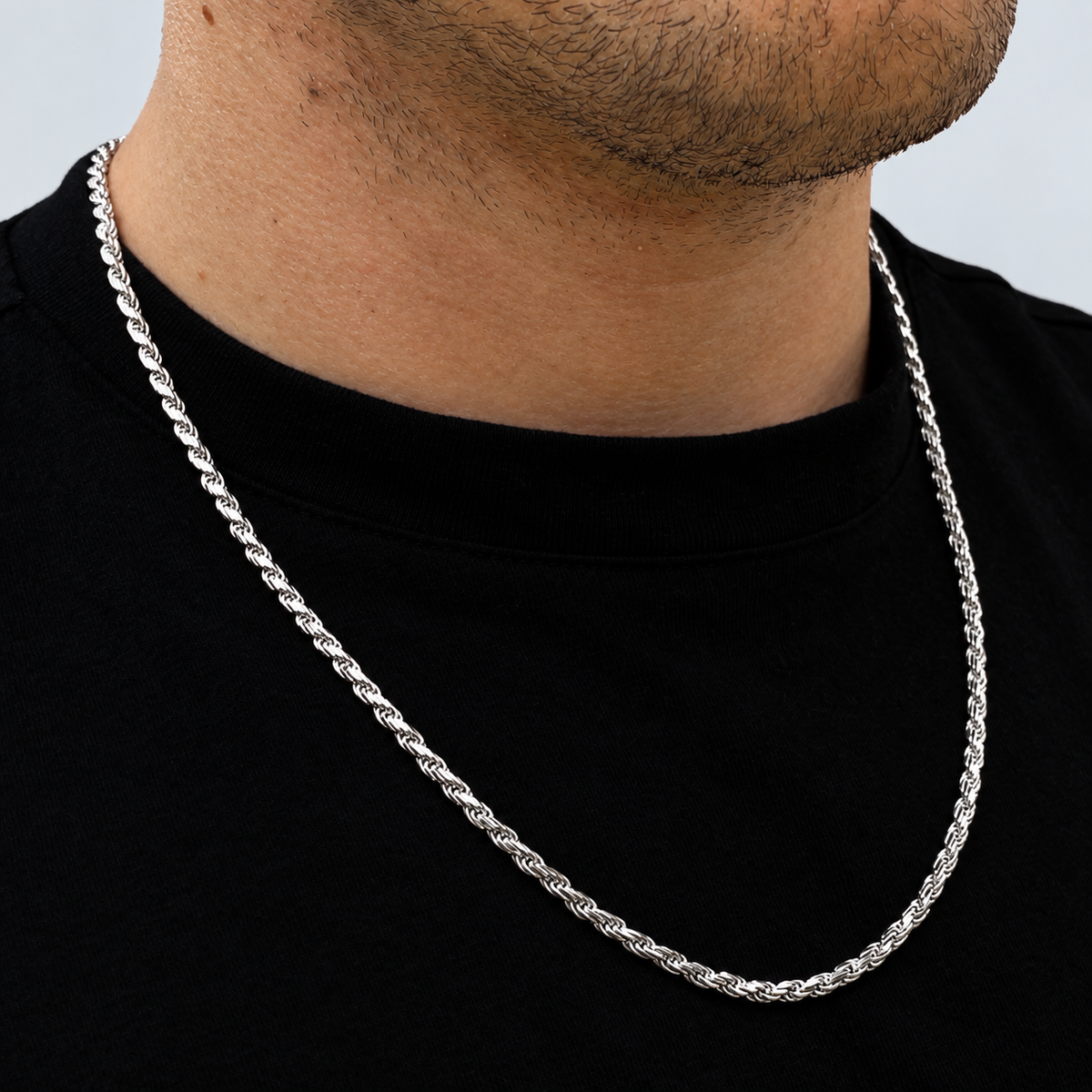 925 Sterling Silver 3.1mm Rope Chain