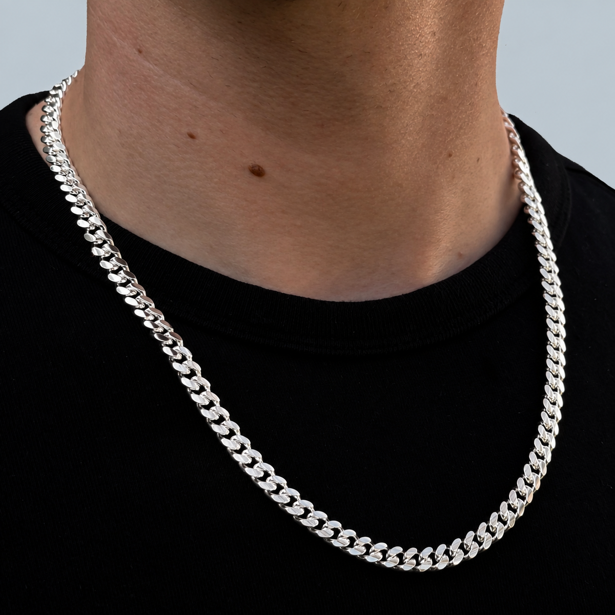 925 Sterling Silver 6.7mm Cuban Chain