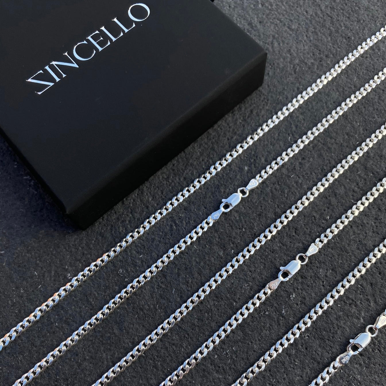 925 Sterling Silver 3mm Cuban Chain
