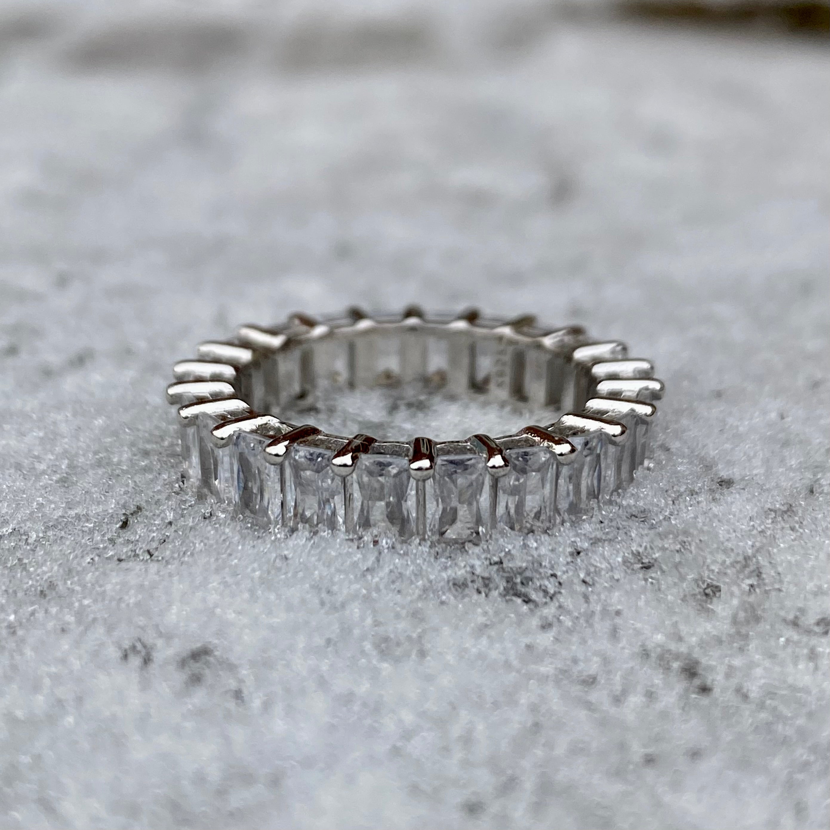 925 Sterling Silber Smaragdschliff Ring