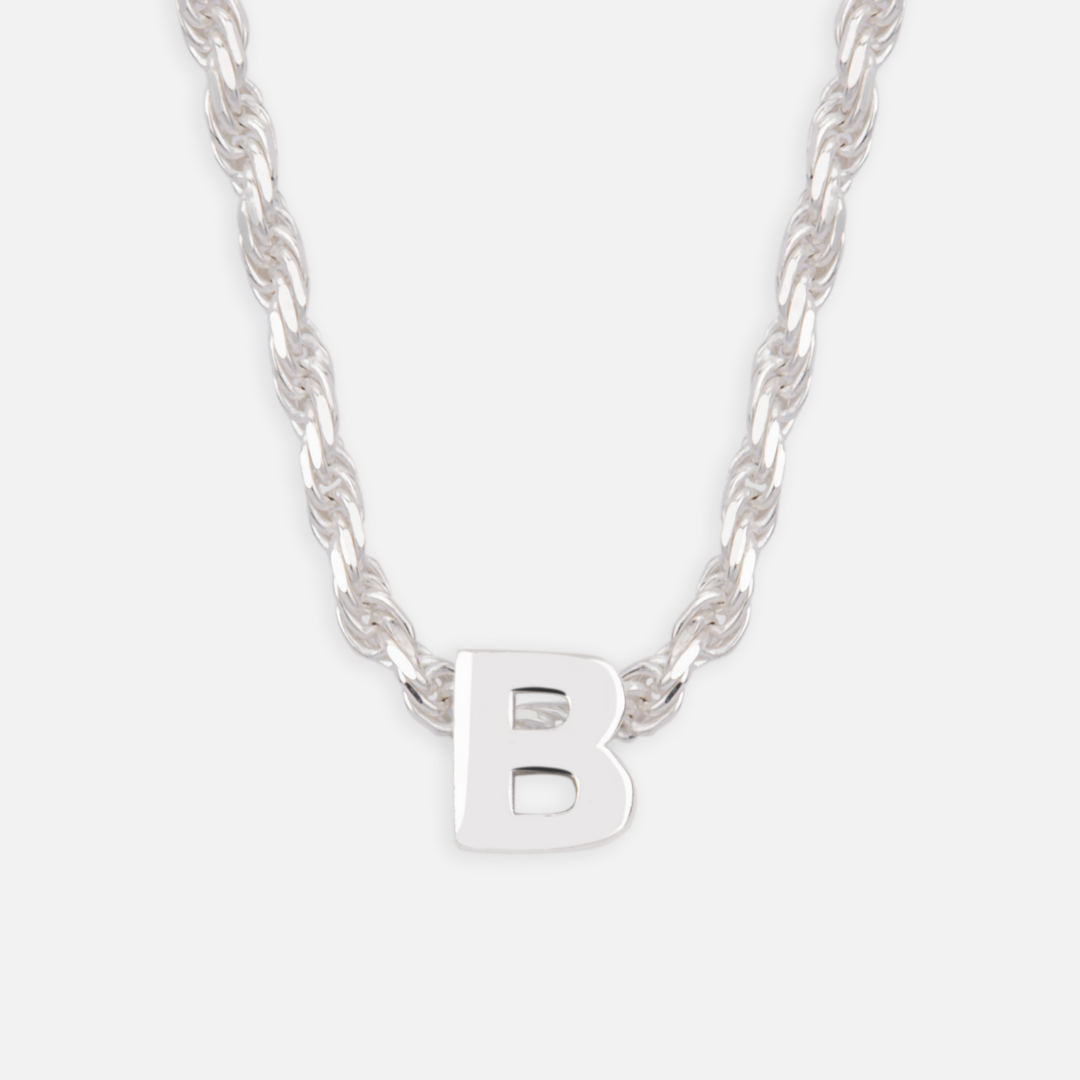 925 Sterling Silver Initial Letter Pendants