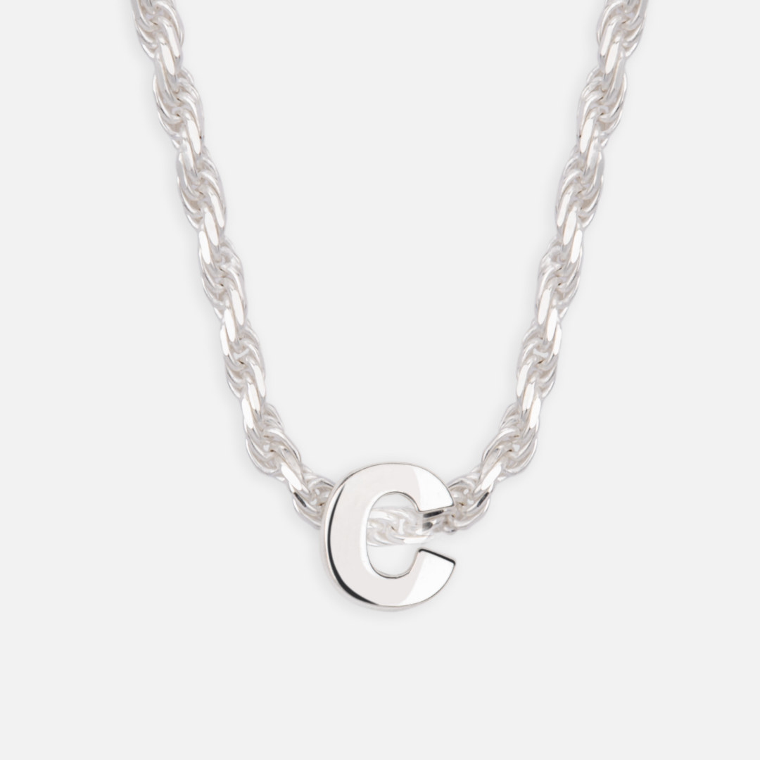 925 Sterling Silber Anfangsbuchstaben Anhänger