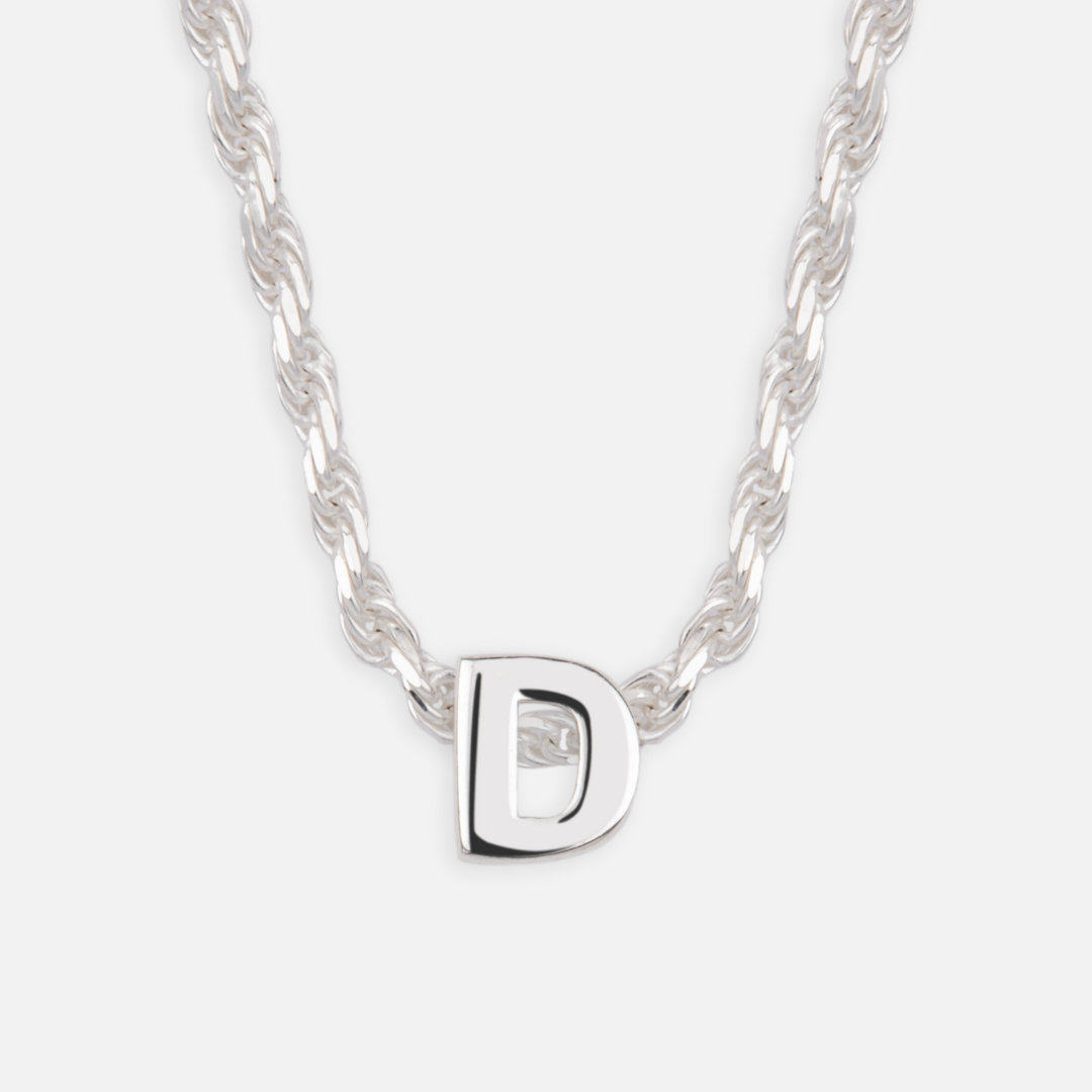 925 Sterling Silver Initial Letter Pendants