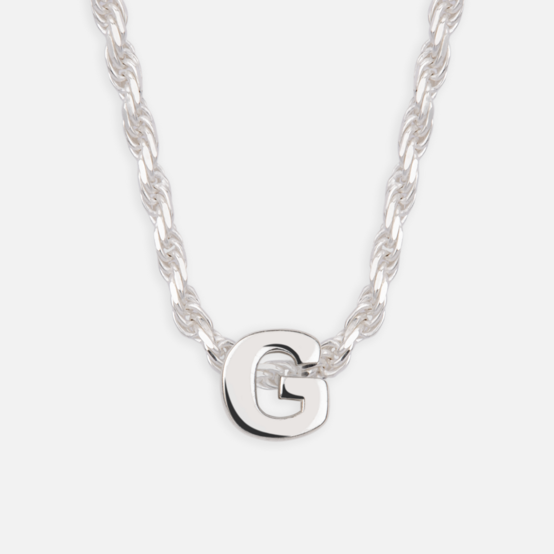 925 Sterling Silver Initial Letter Pendants