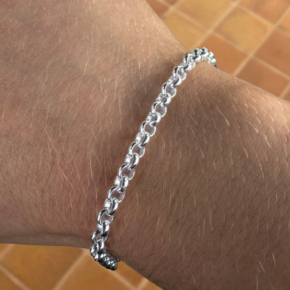 925 Sterling Silver 4.4mm Belcher Bracelet