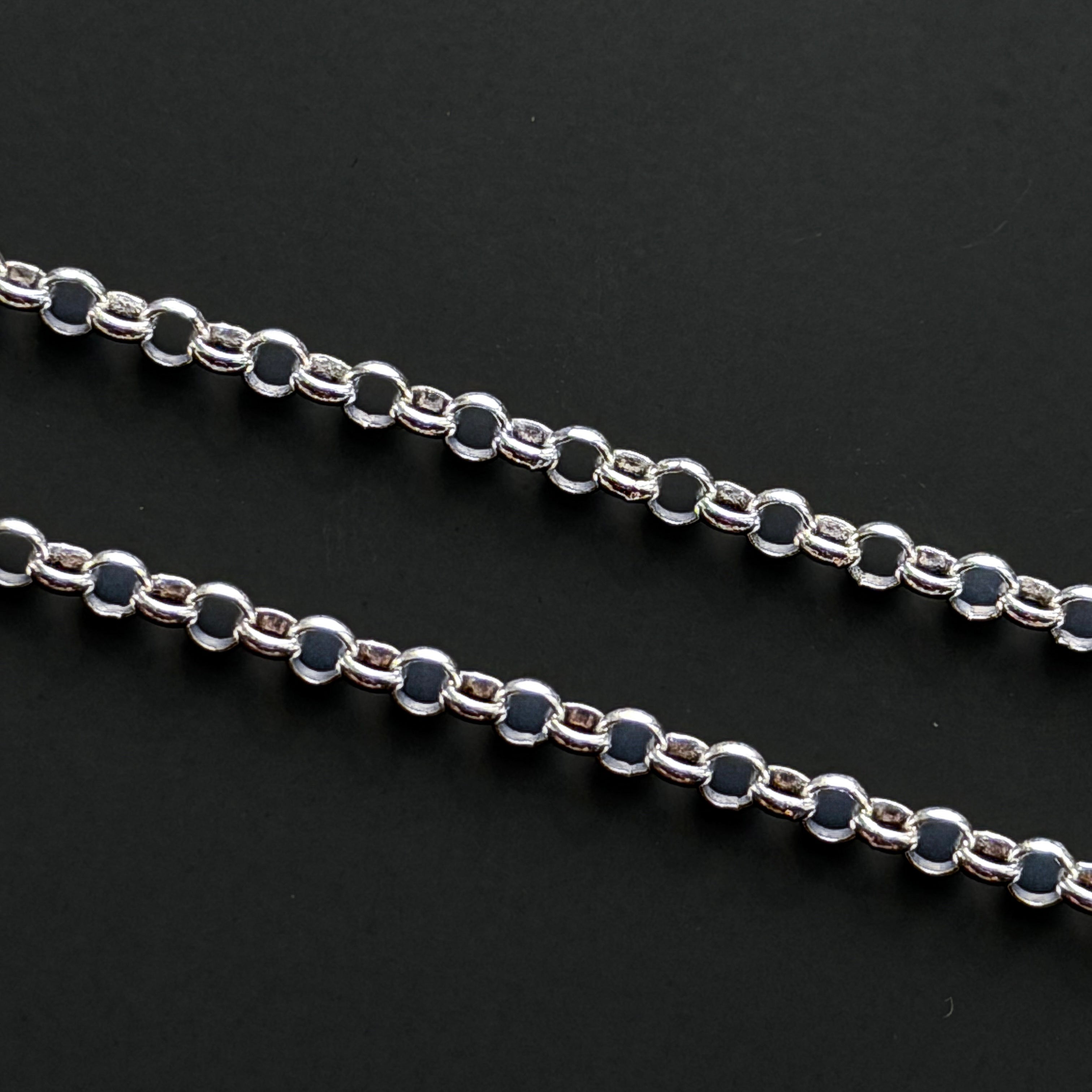 925 Sterling Silver 2.5mm Belcher Chain
