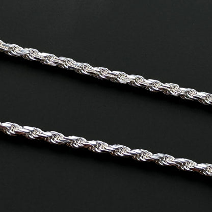 925 Sterling Silver 2.2mm Rope Bracelet