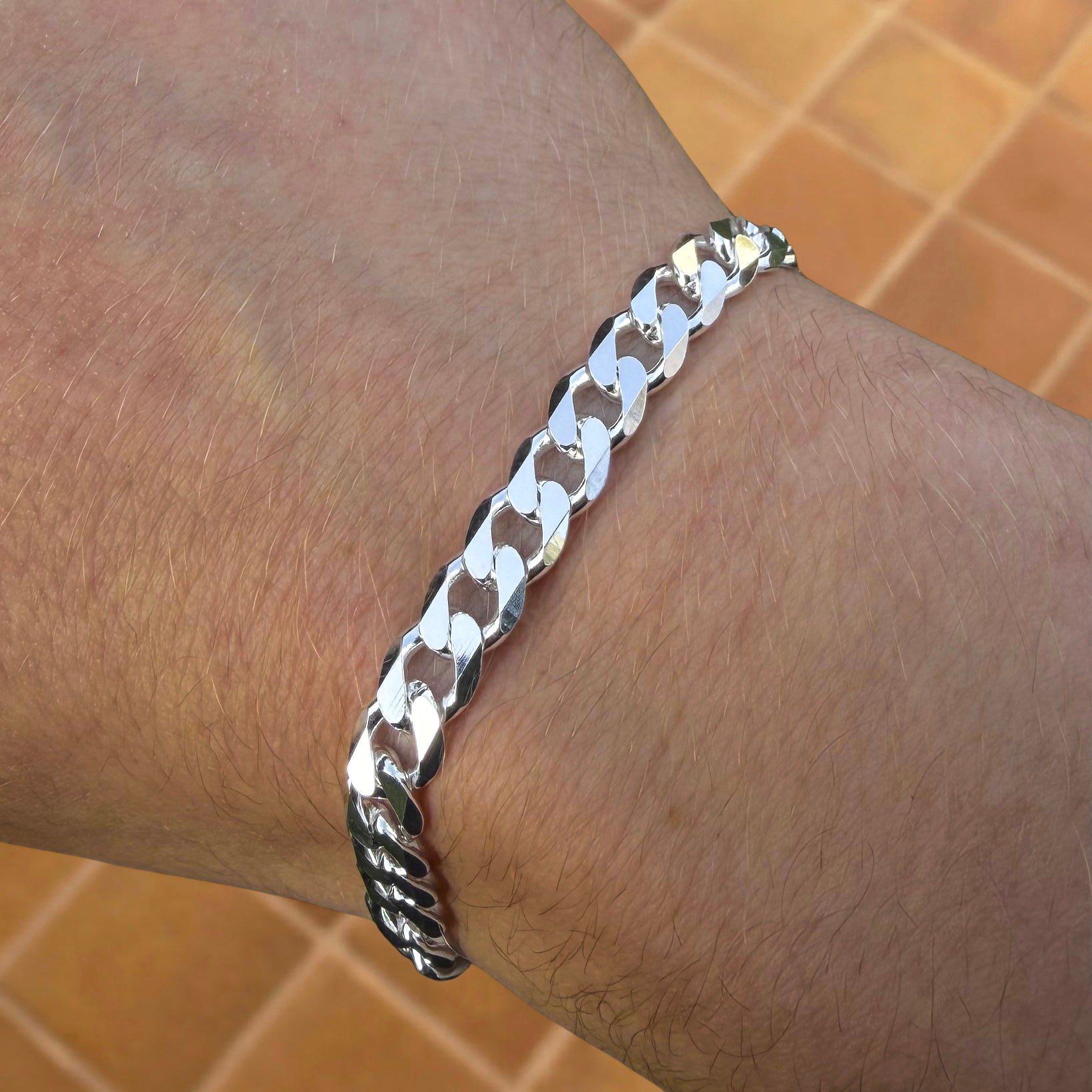 925 Sterling Silver 7mm Curb Bracelet