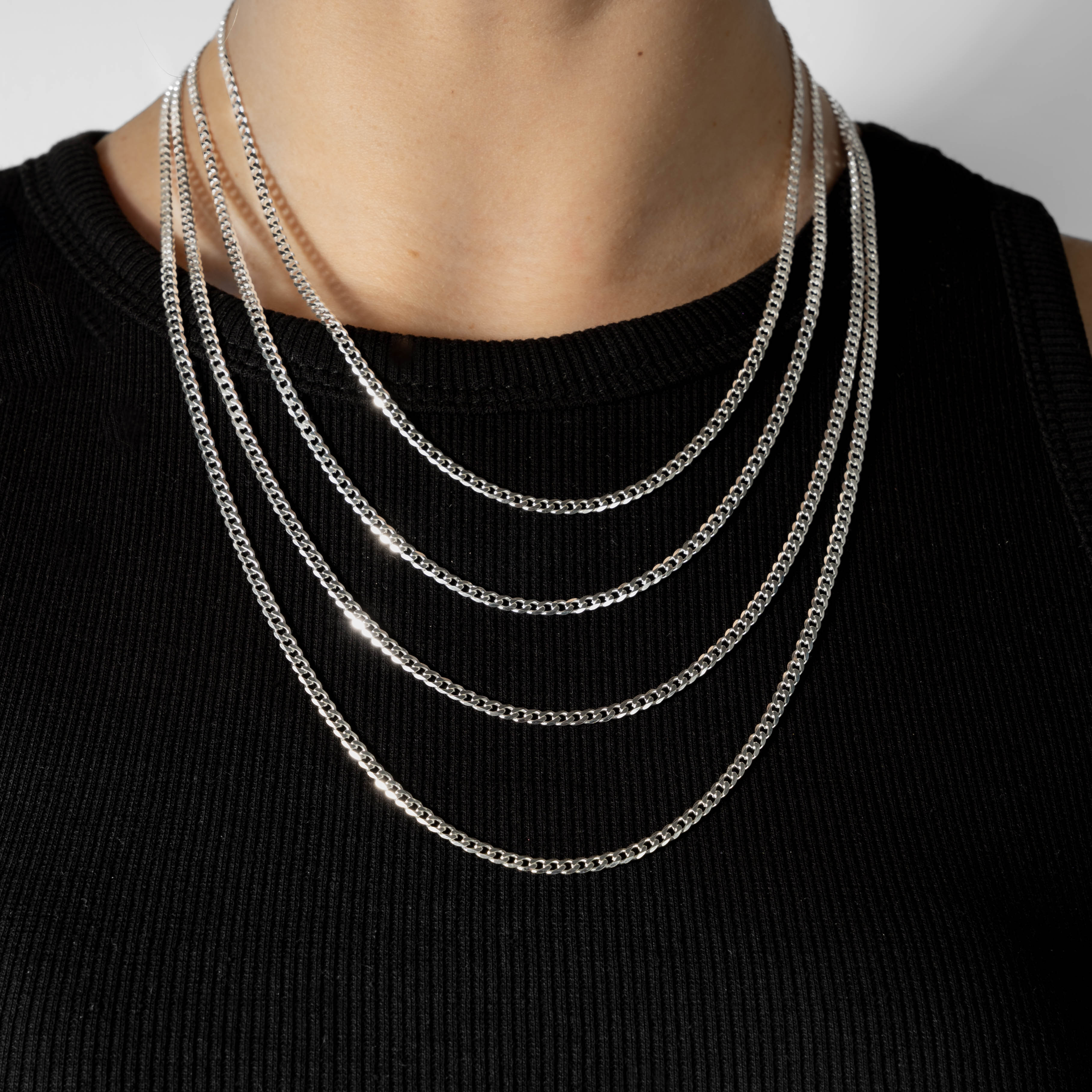 925 Sterling Silver 3mm Curb Chain