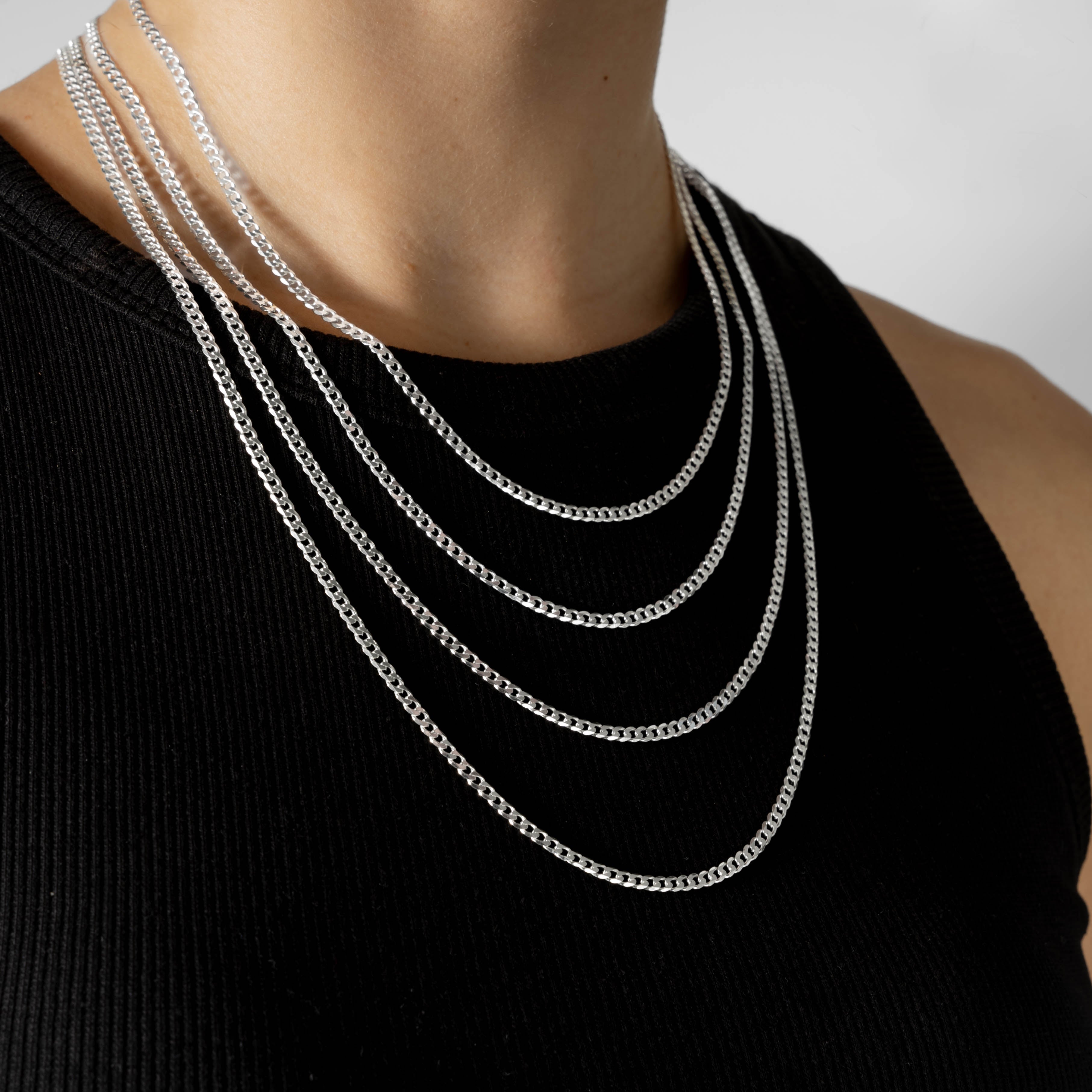 925 Sterling Silver 3mm Curb Chain