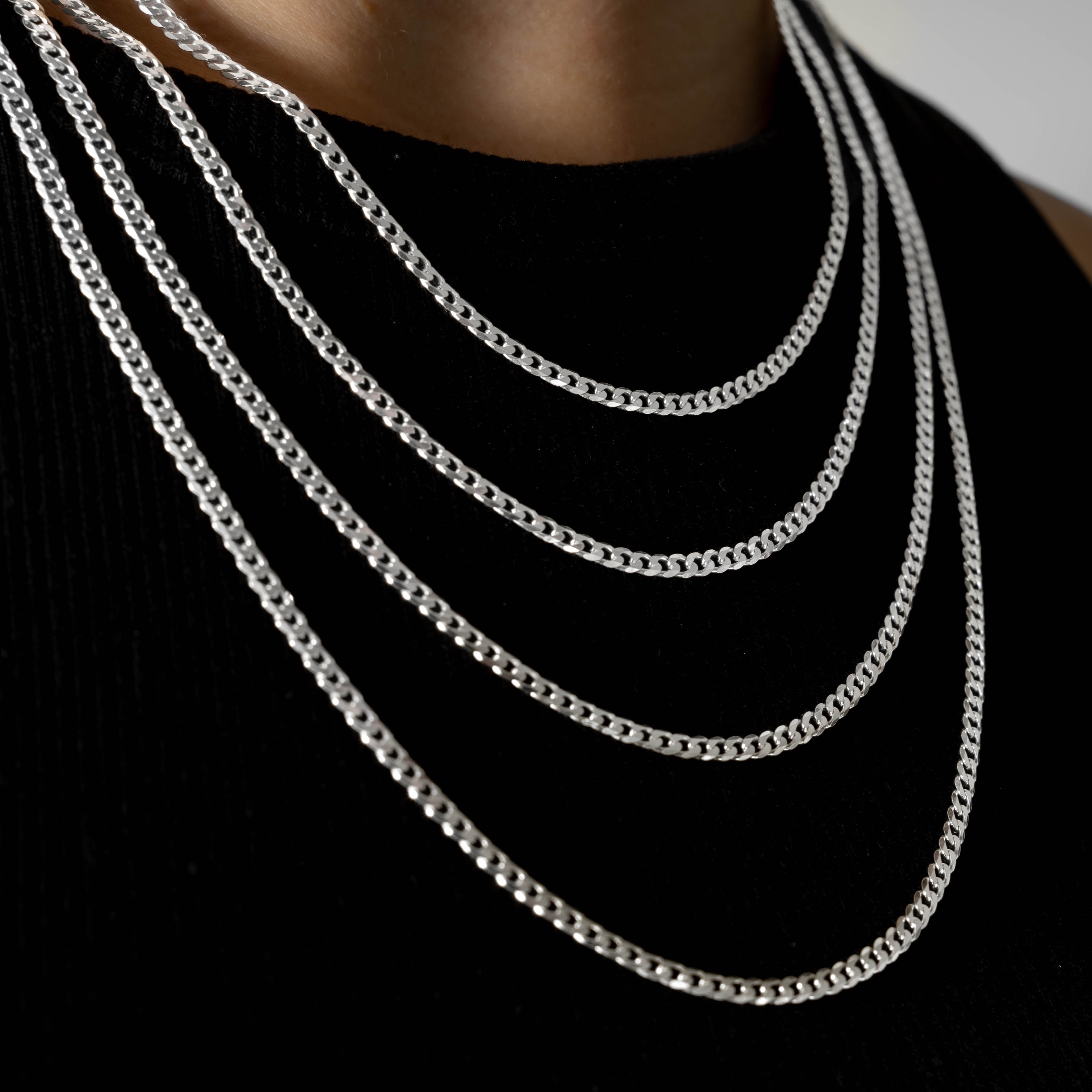 925 Sterling Silver 3mm Curb Chain