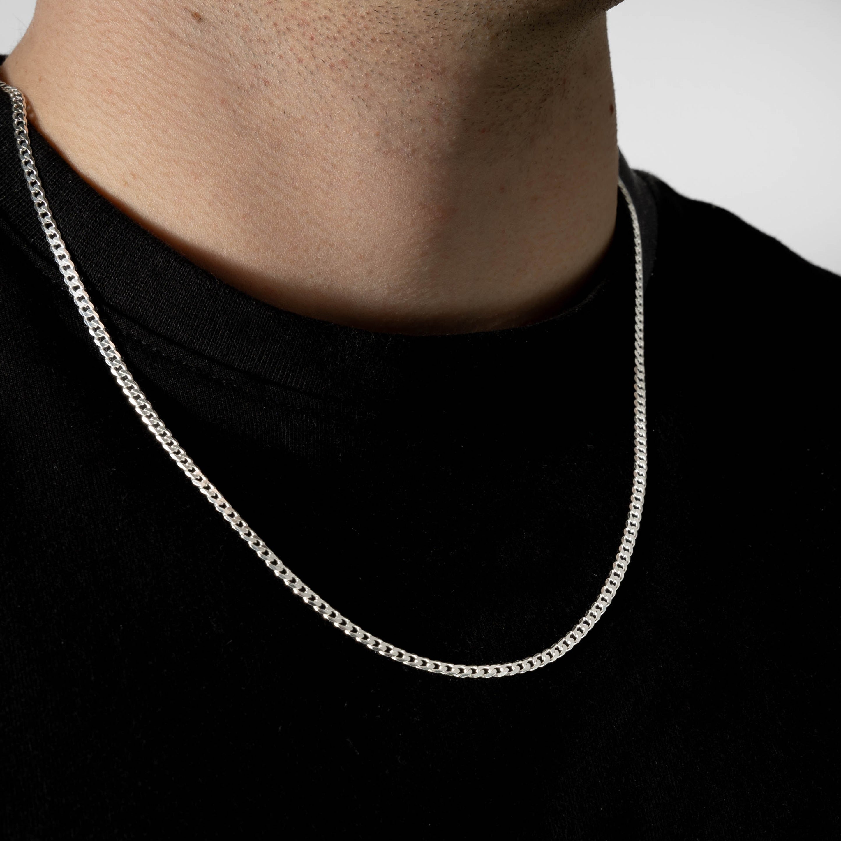 925 Sterling Silver 3mm Curb Chain