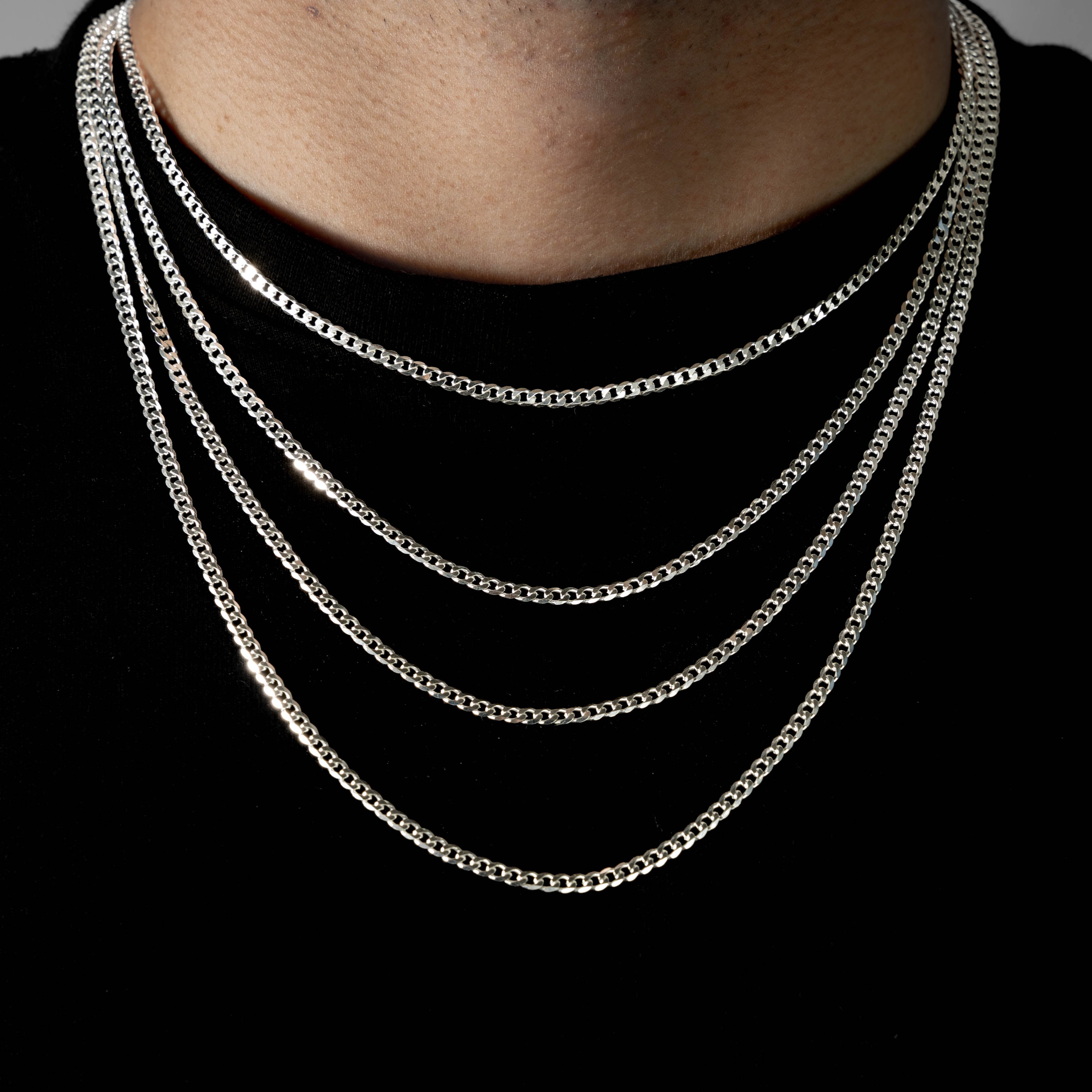 925 Sterling Silver 3mm Curb Chain