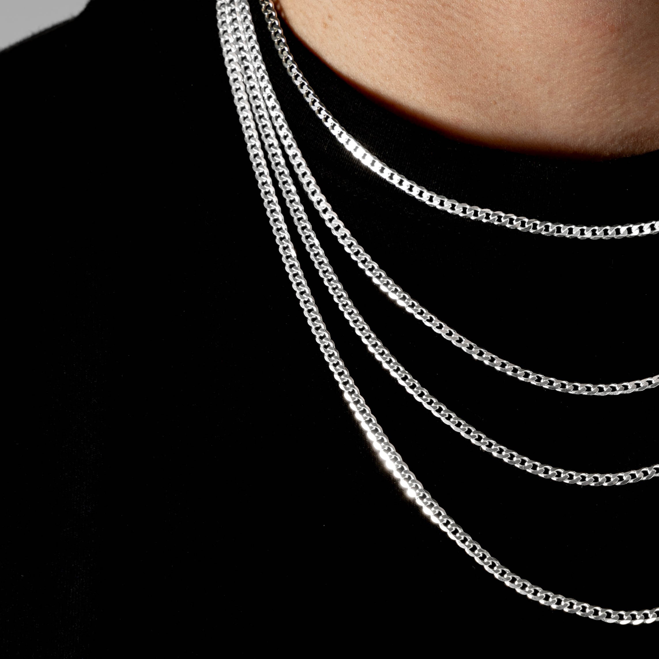 925 Sterling Silver 3mm Curb Chain