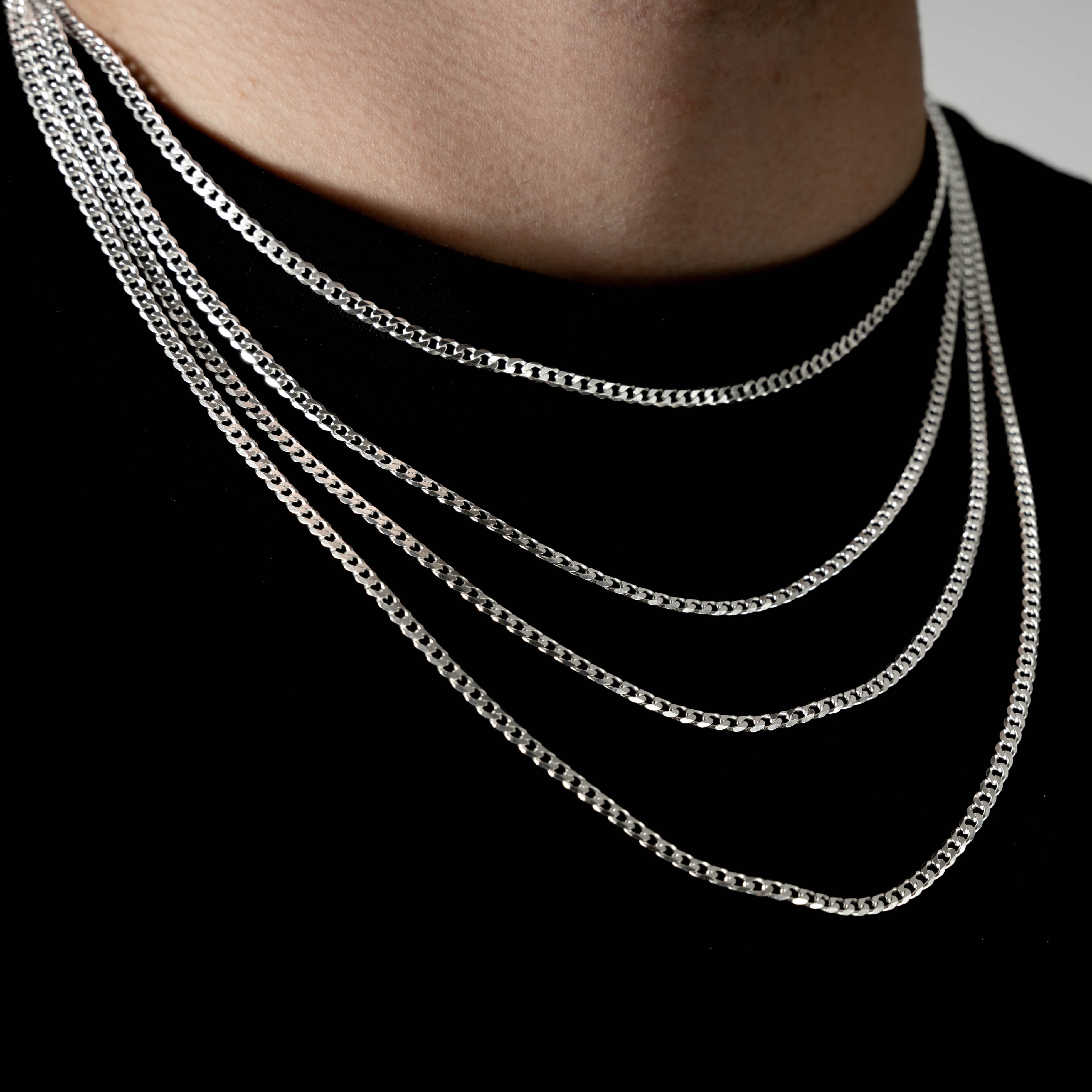 925 Sterling Silver 3mm Curb Chain