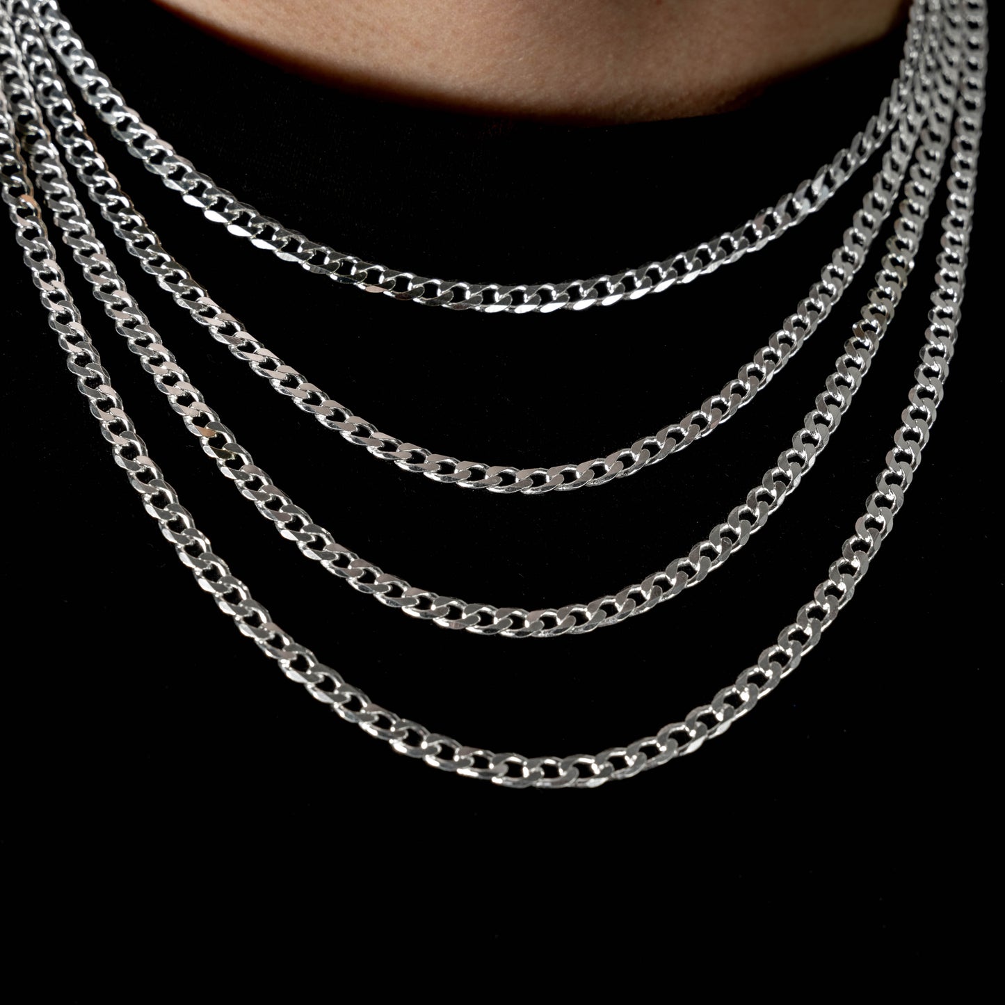 925 Sterling Silver 4.2mm Curb Chain