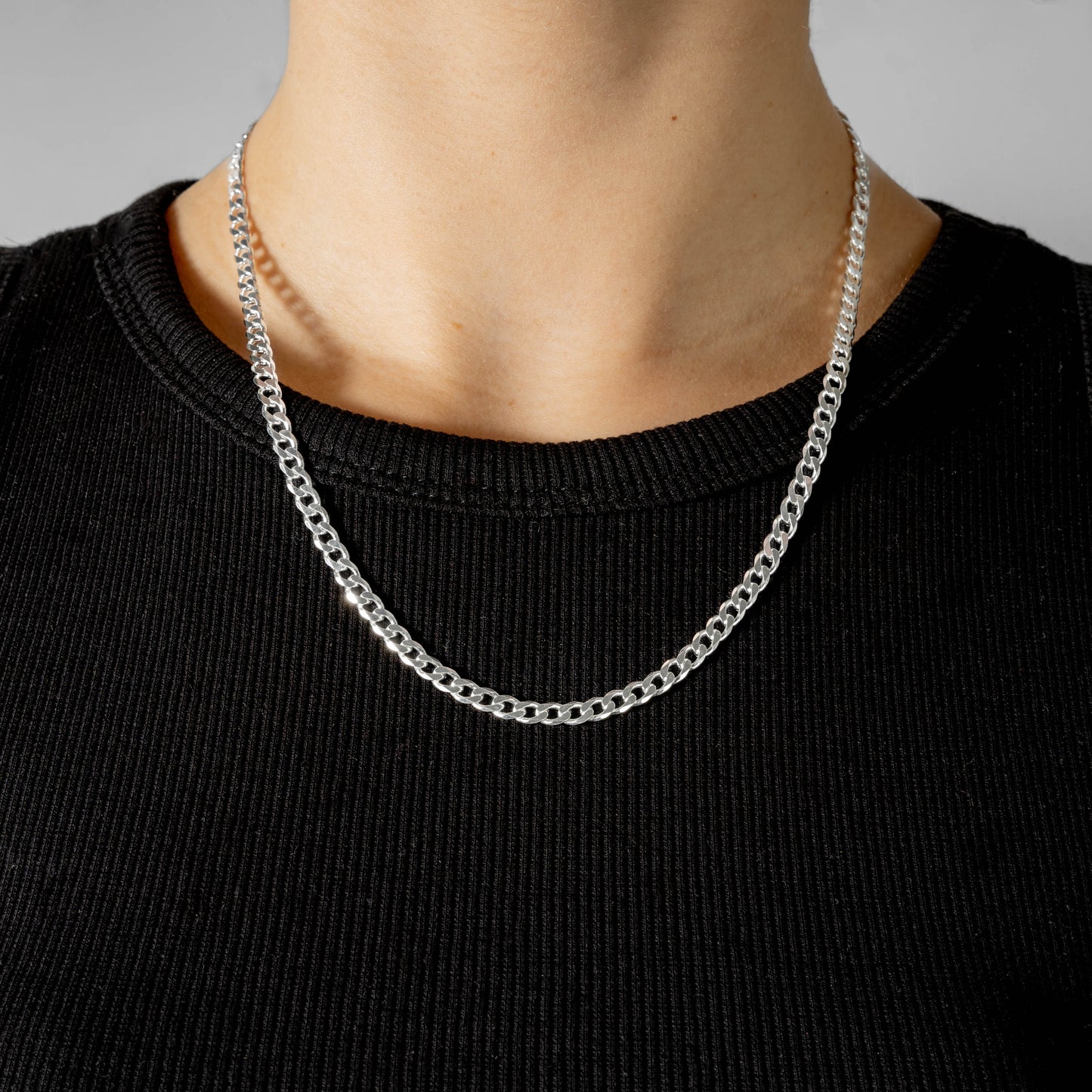 925 Sterling Silver 4.2mm Curb Chain