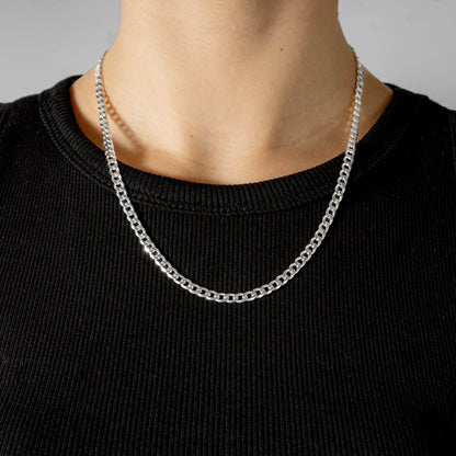 925 Sterling Silver 4.2mm Curb Chain