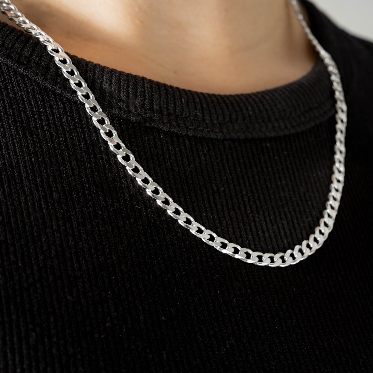 925 Sterling Silver 4.2mm Curb Chain