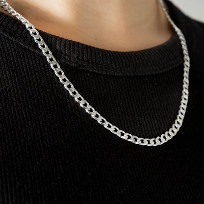 925 Sterling Silver 4.2mm Curb Chain