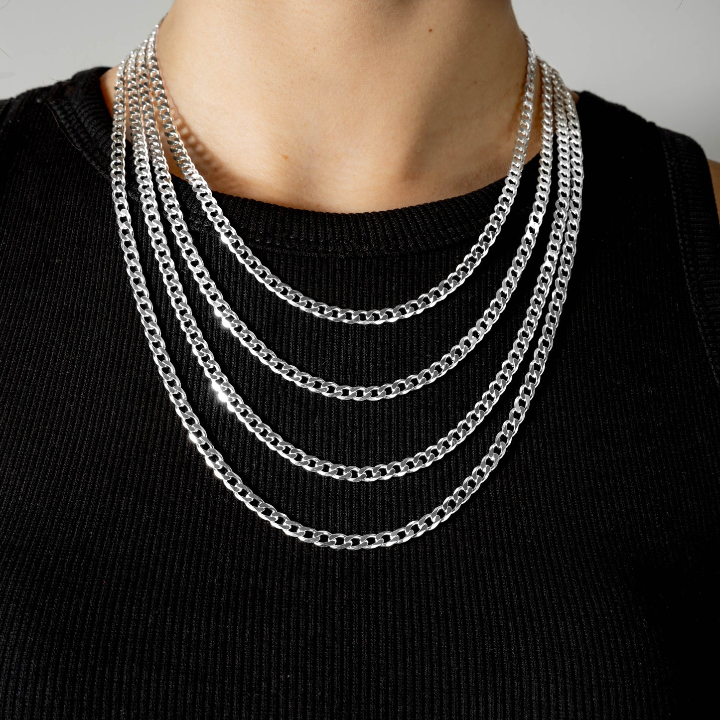 925 Sterling Silver 4.2mm Curb Chain