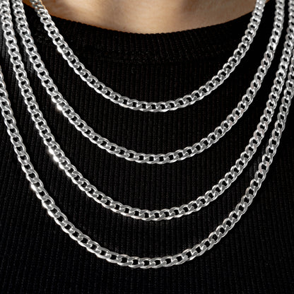 925 Sterling Silver 4.2mm Curb Chain