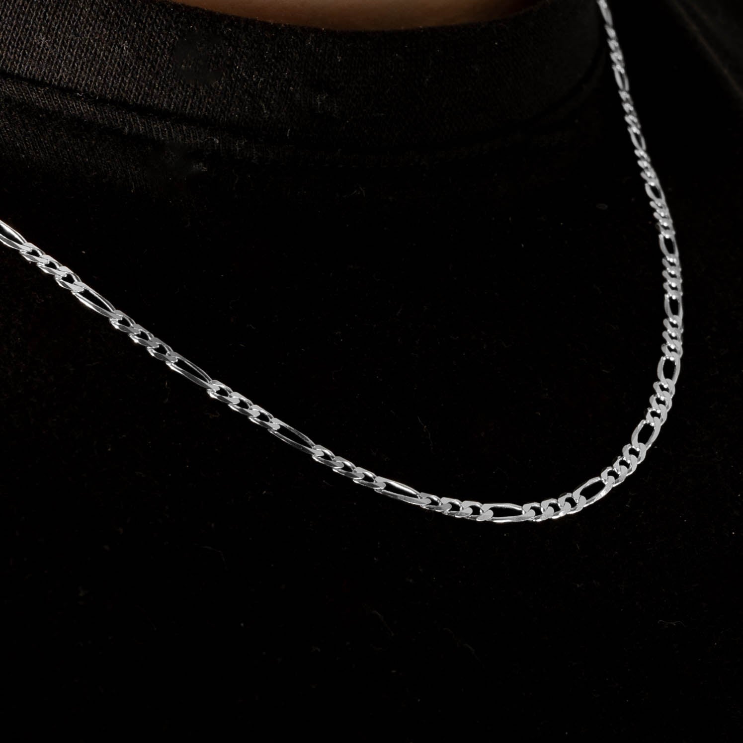 925 Sterling Silver 3mm Figaro Chain