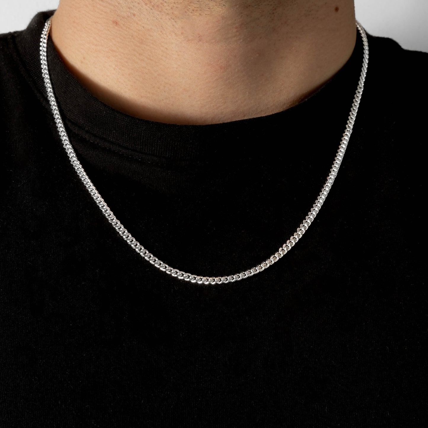 925 Sterling Silver 3mm Cuban Chain