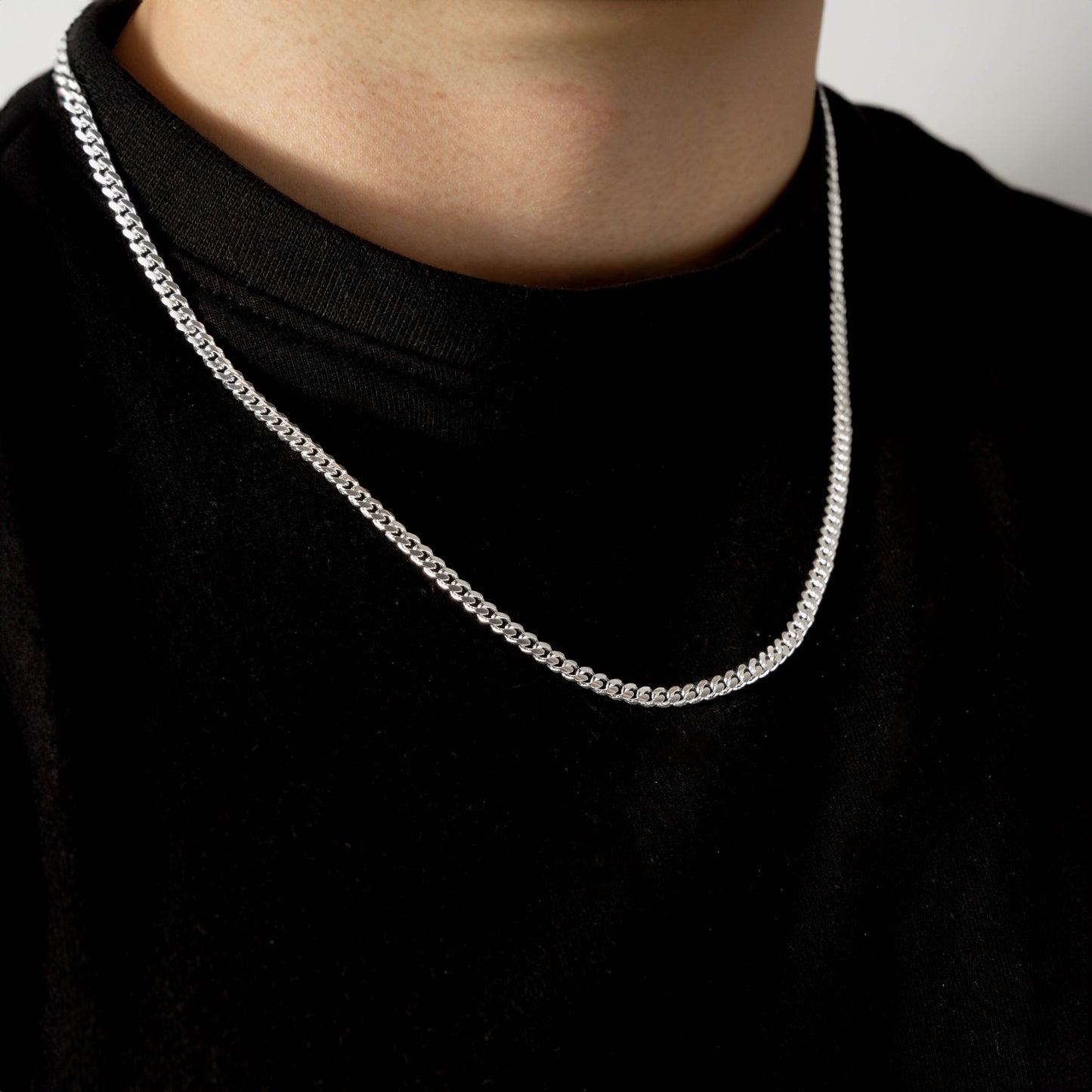 925 Sterling Silver 3mm Cuban Chain