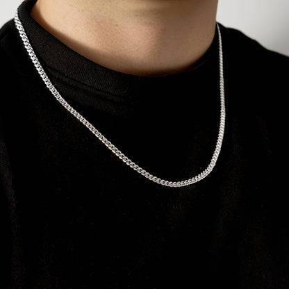 925 Sterling Silver 3mm Cuban Chain