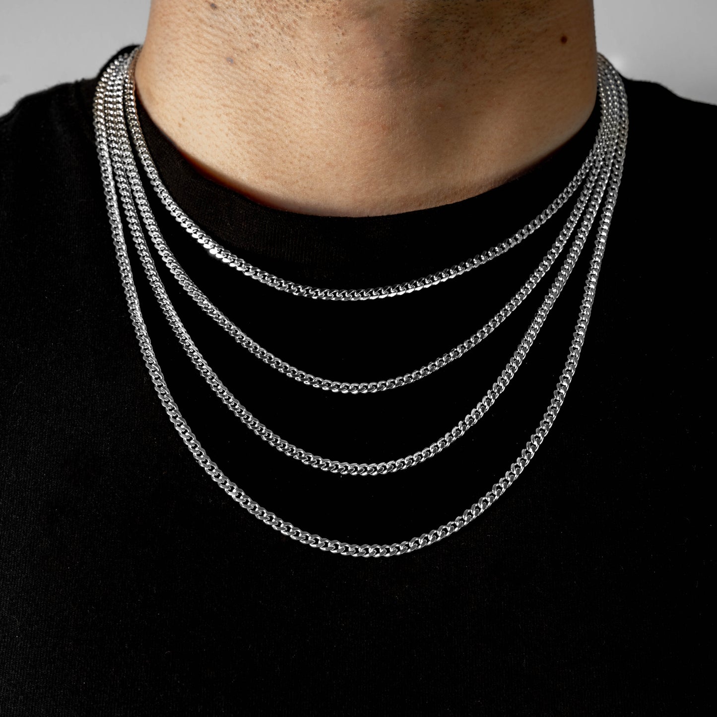925 Sterling Silver 3mm Cuban Chain