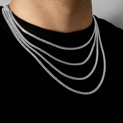 925 Sterling Silver 3mm Cuban Chain