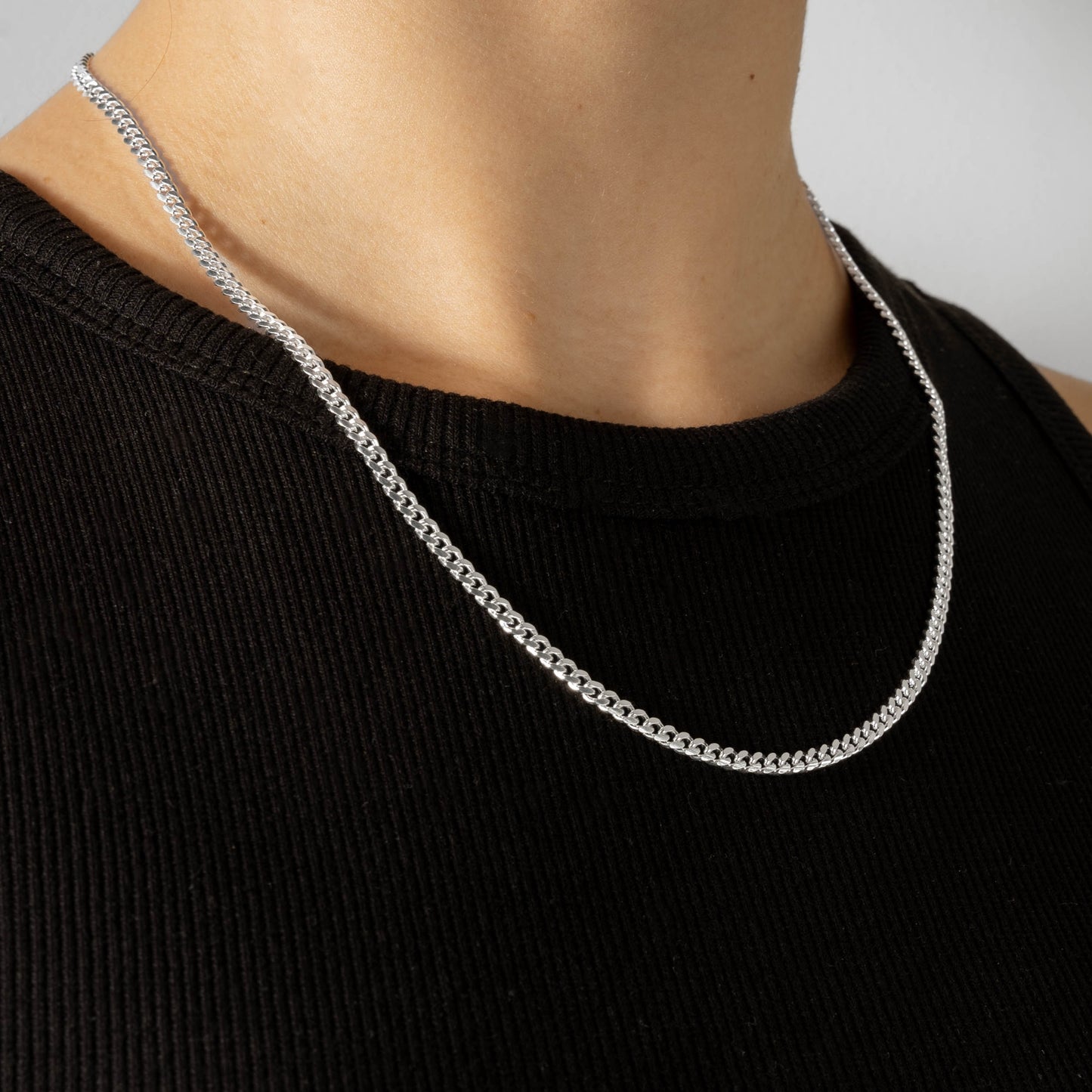 925 Sterling Silver 3mm Cuban Chain